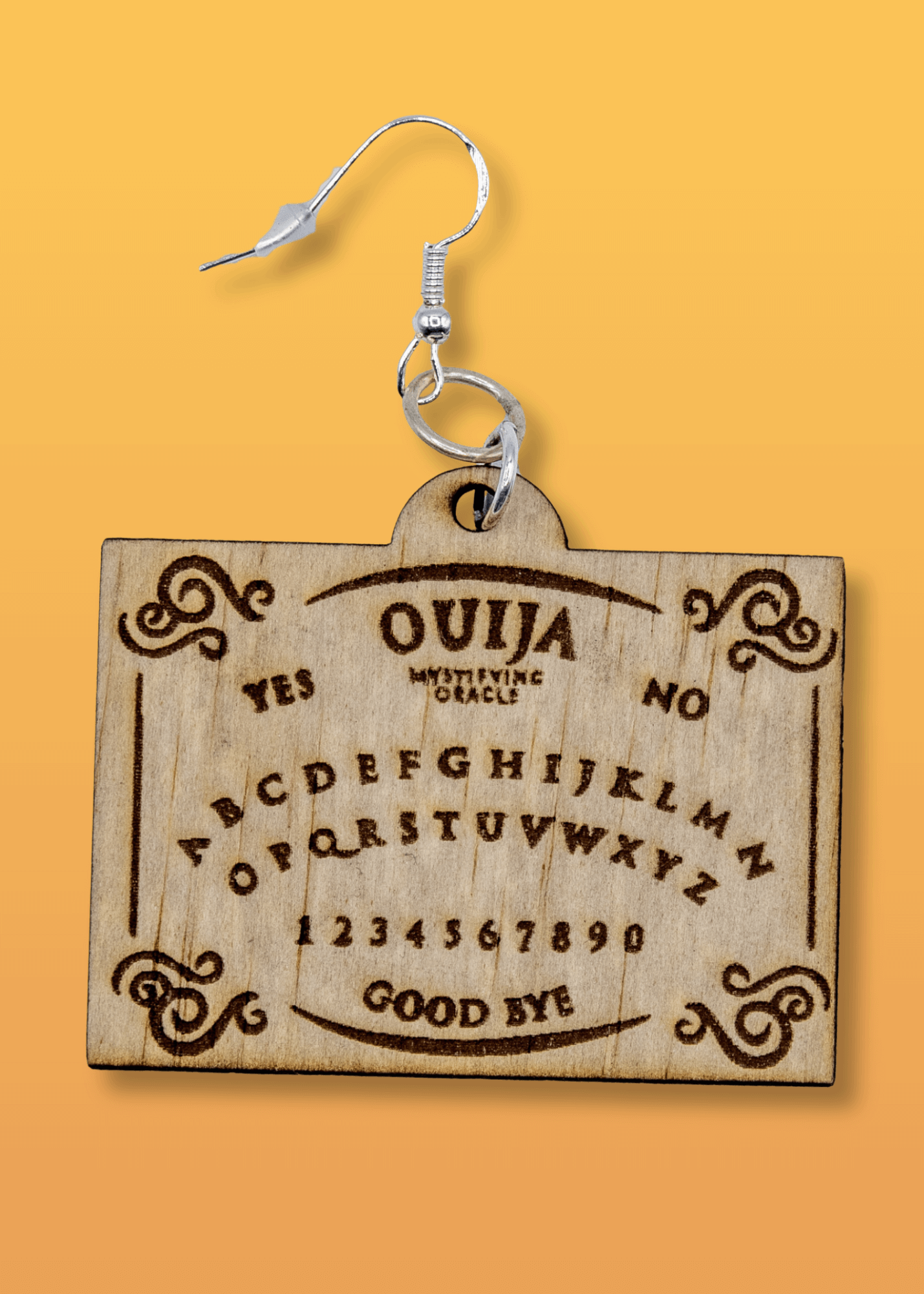 ouija board wooden earring