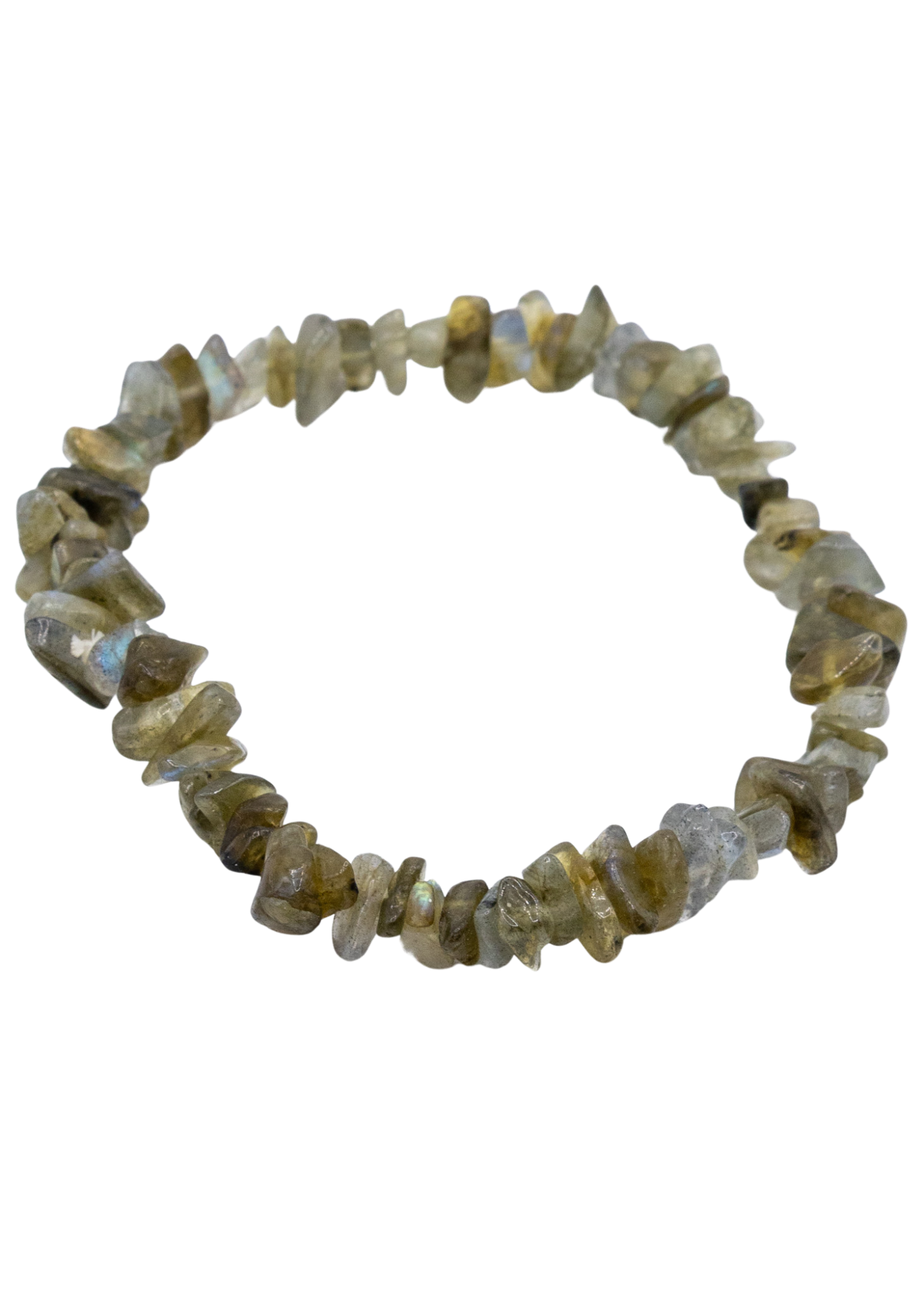 Labradorite Chip Stretch Bracelet angle