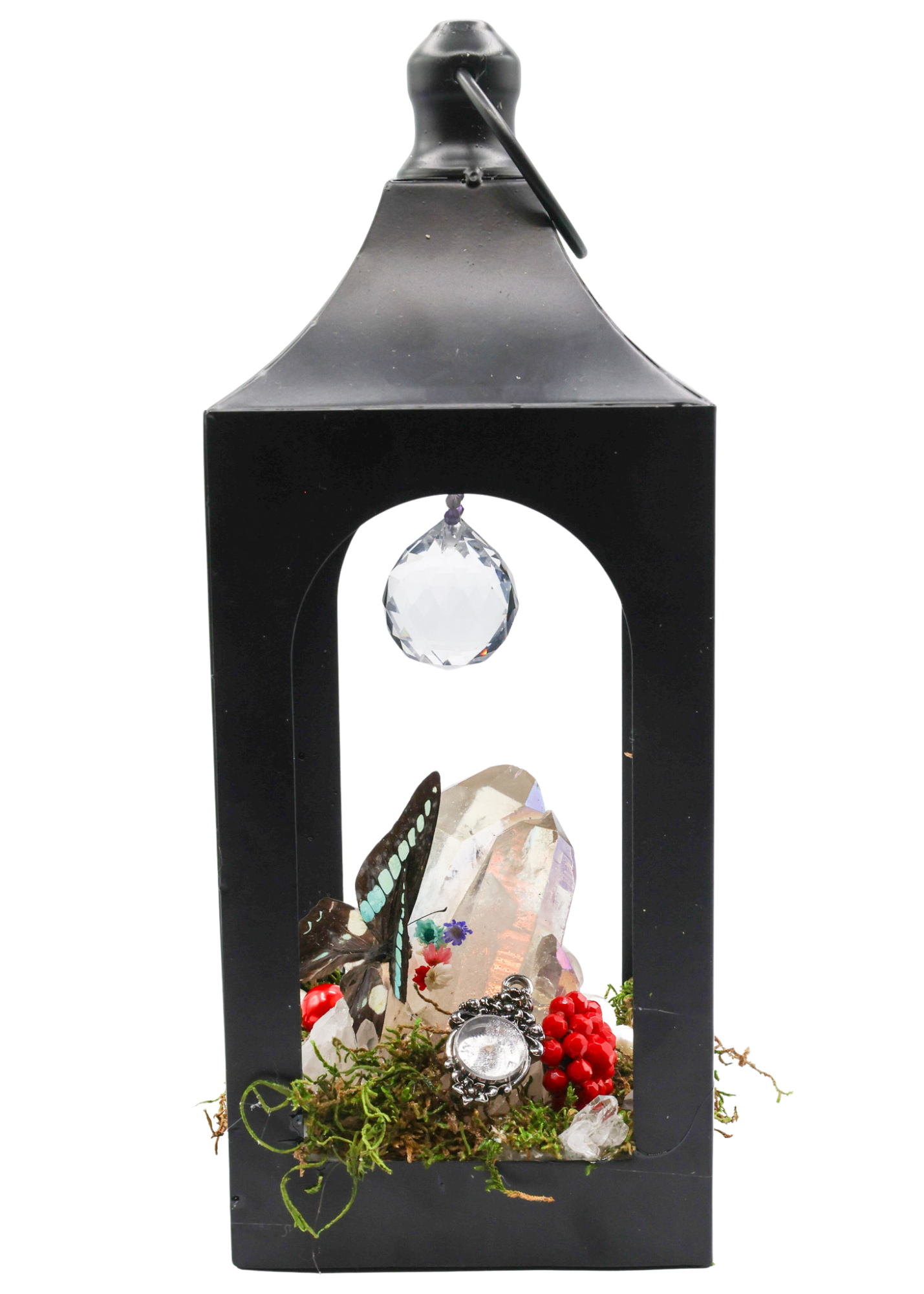 Butterfly Prism Lantern Crystal Sculpture rainbow maker