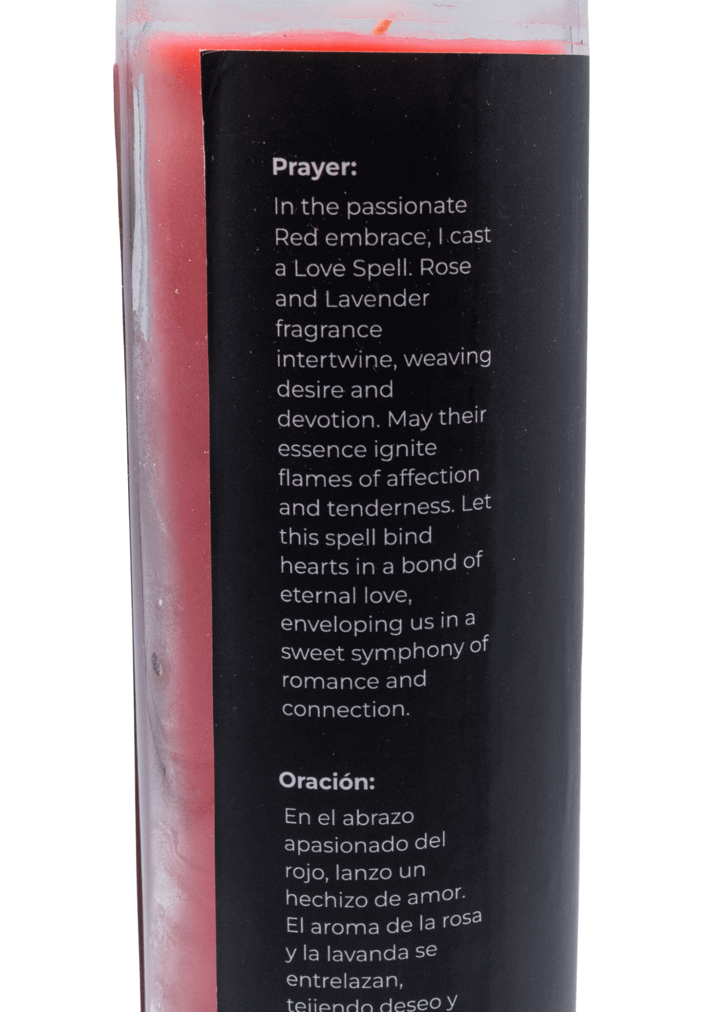 Love 7 Day Spell Candle side