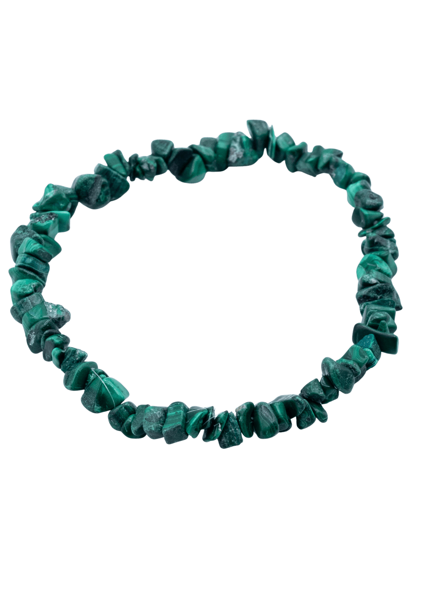 Malachite Chip Stretch Bracelet angle