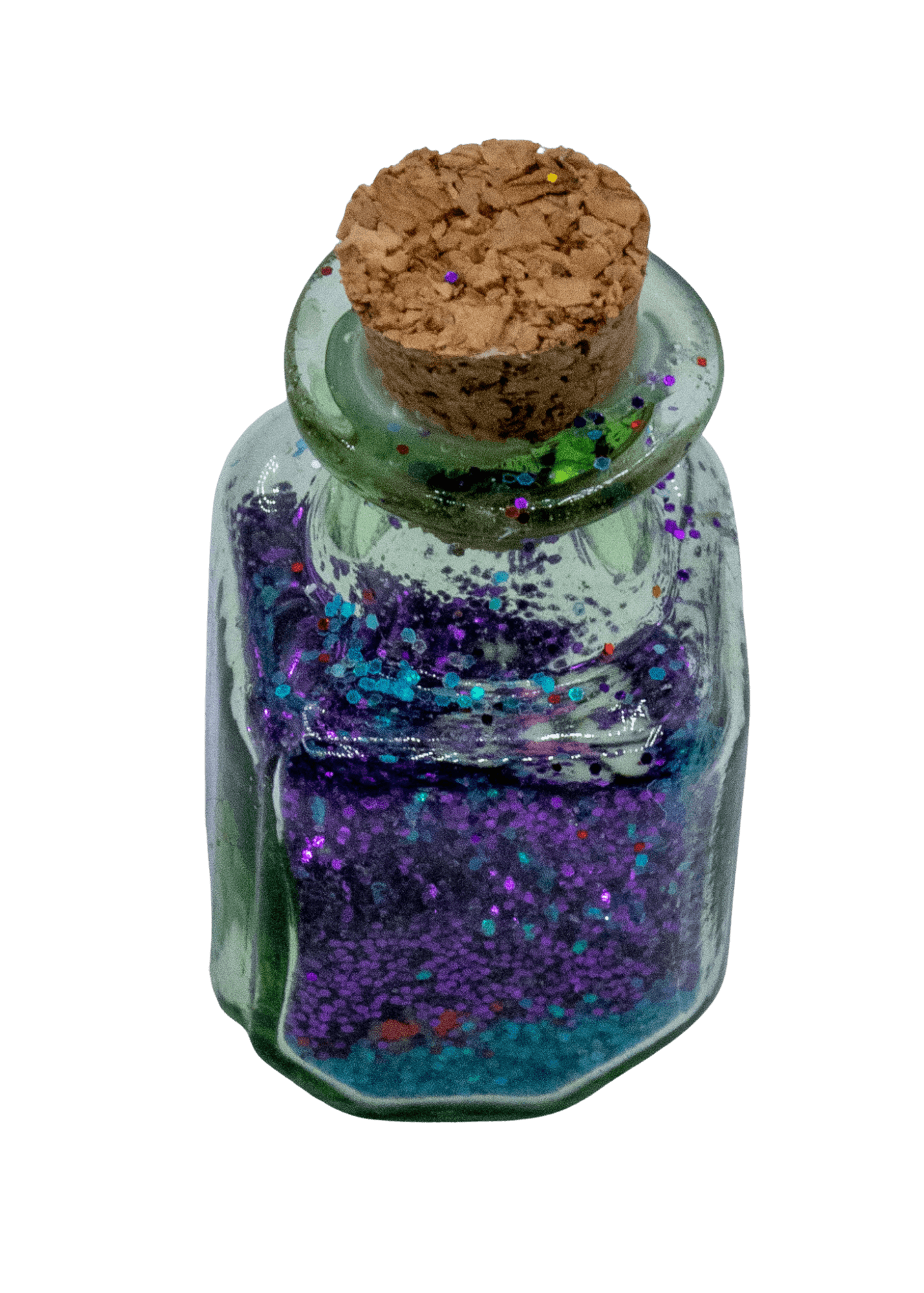 mini glitter potion spell jar angle