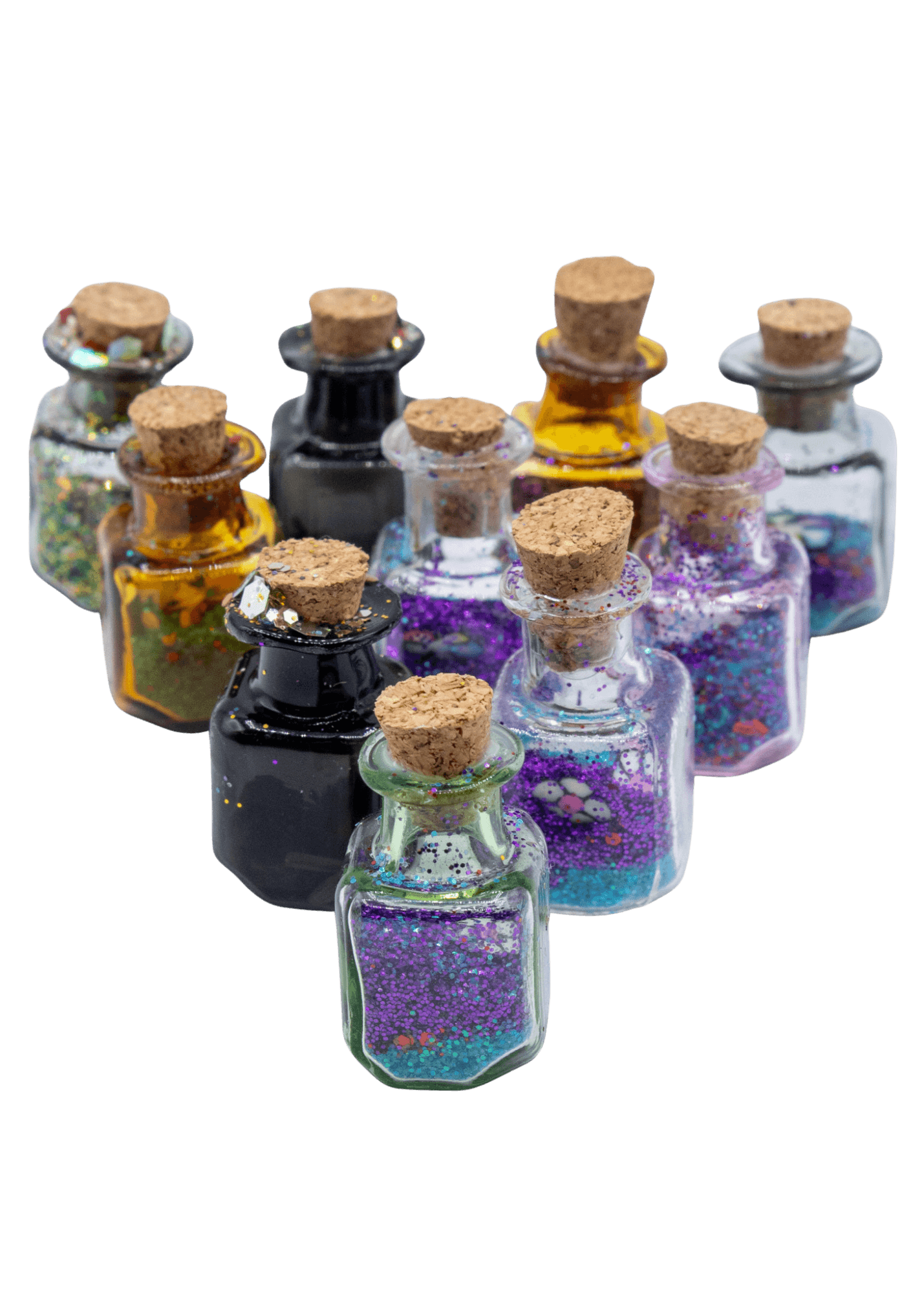 mini glitter potion spell jars