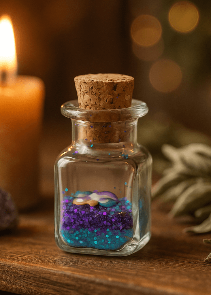 mini glitter potion spell jar