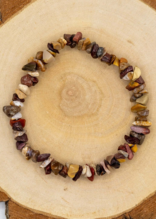 Mookaite Jasper Chip Stretch Bracelet