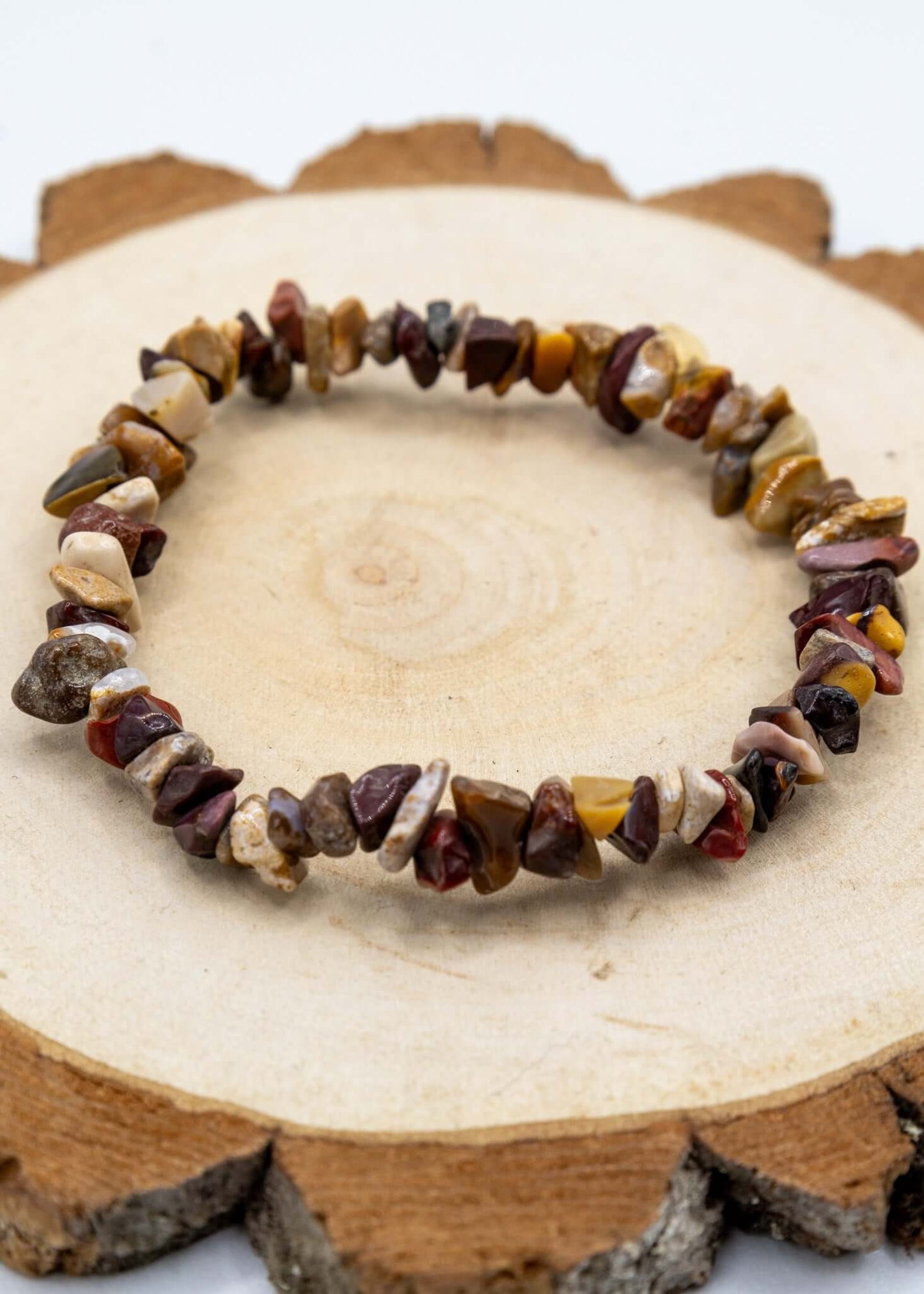 Mookaite Jasper Chip Stretch Bracelet