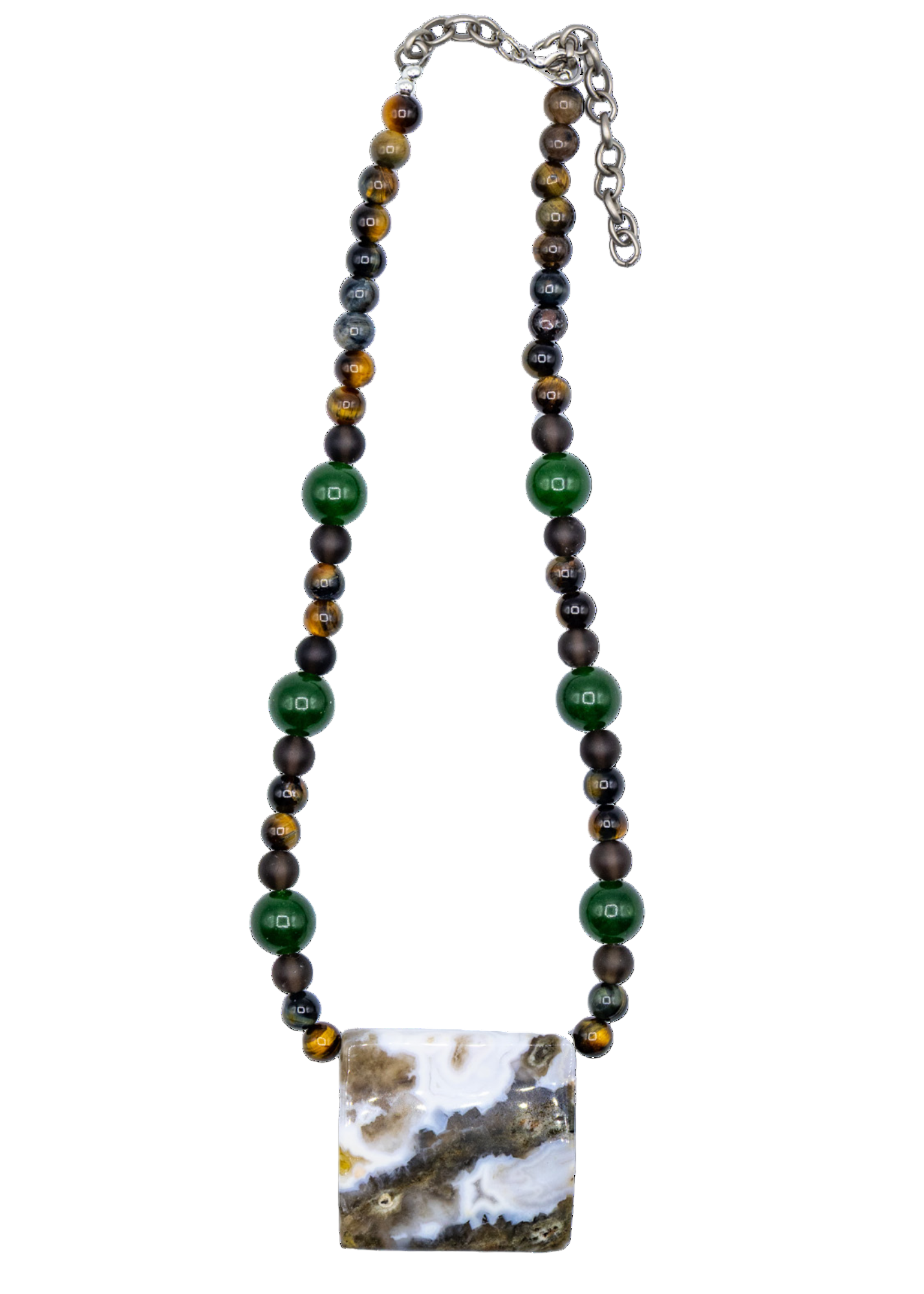Ocean Jasper Hand Beaded Necklace