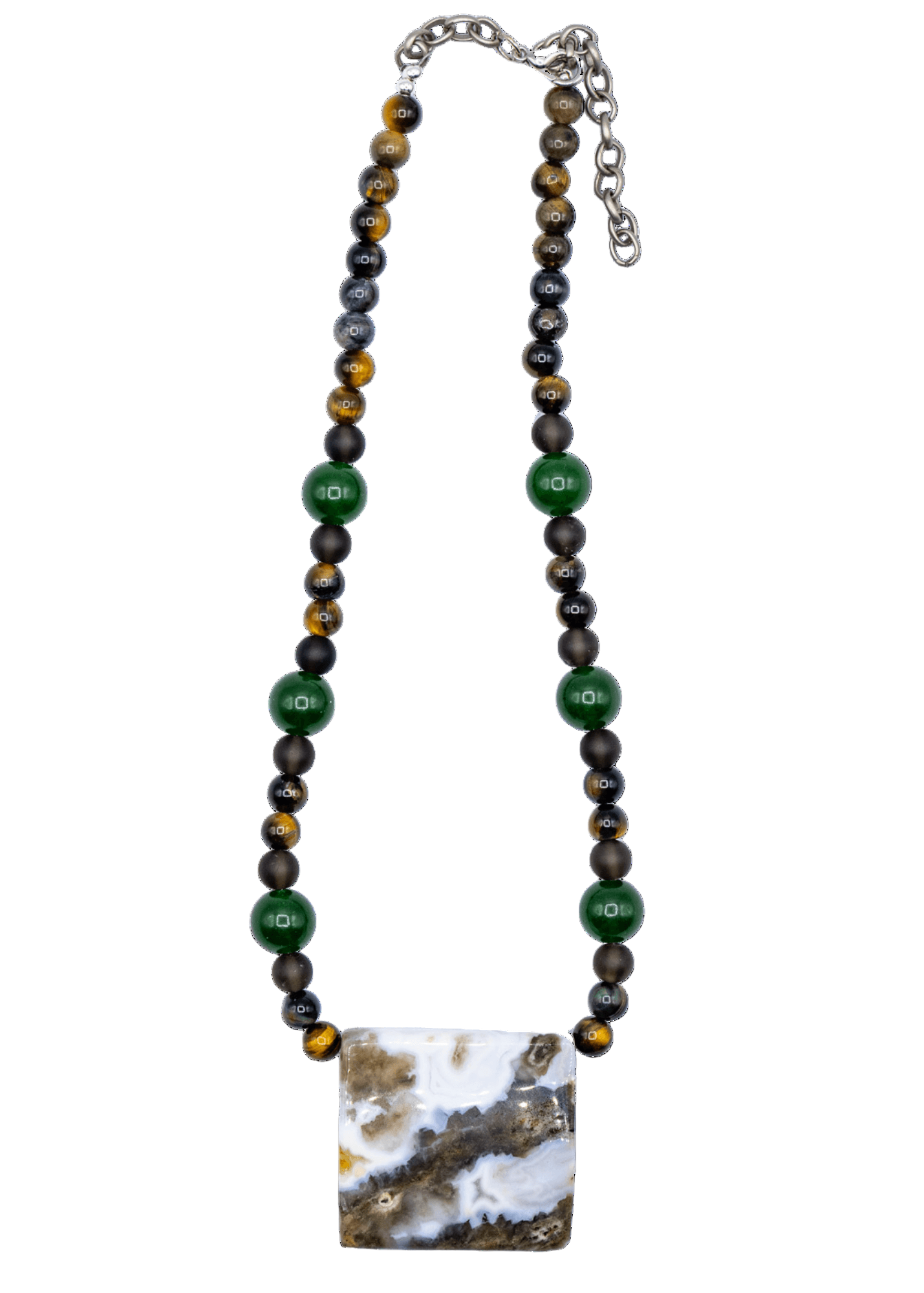 Ocean Jasper Hand Beaded Necklace