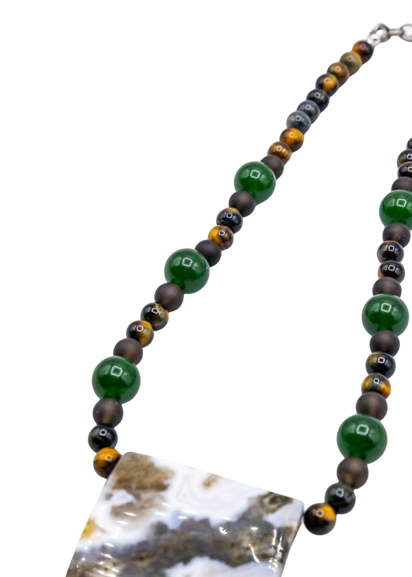 Ocean Jasper Hand Beaded Necklace beads