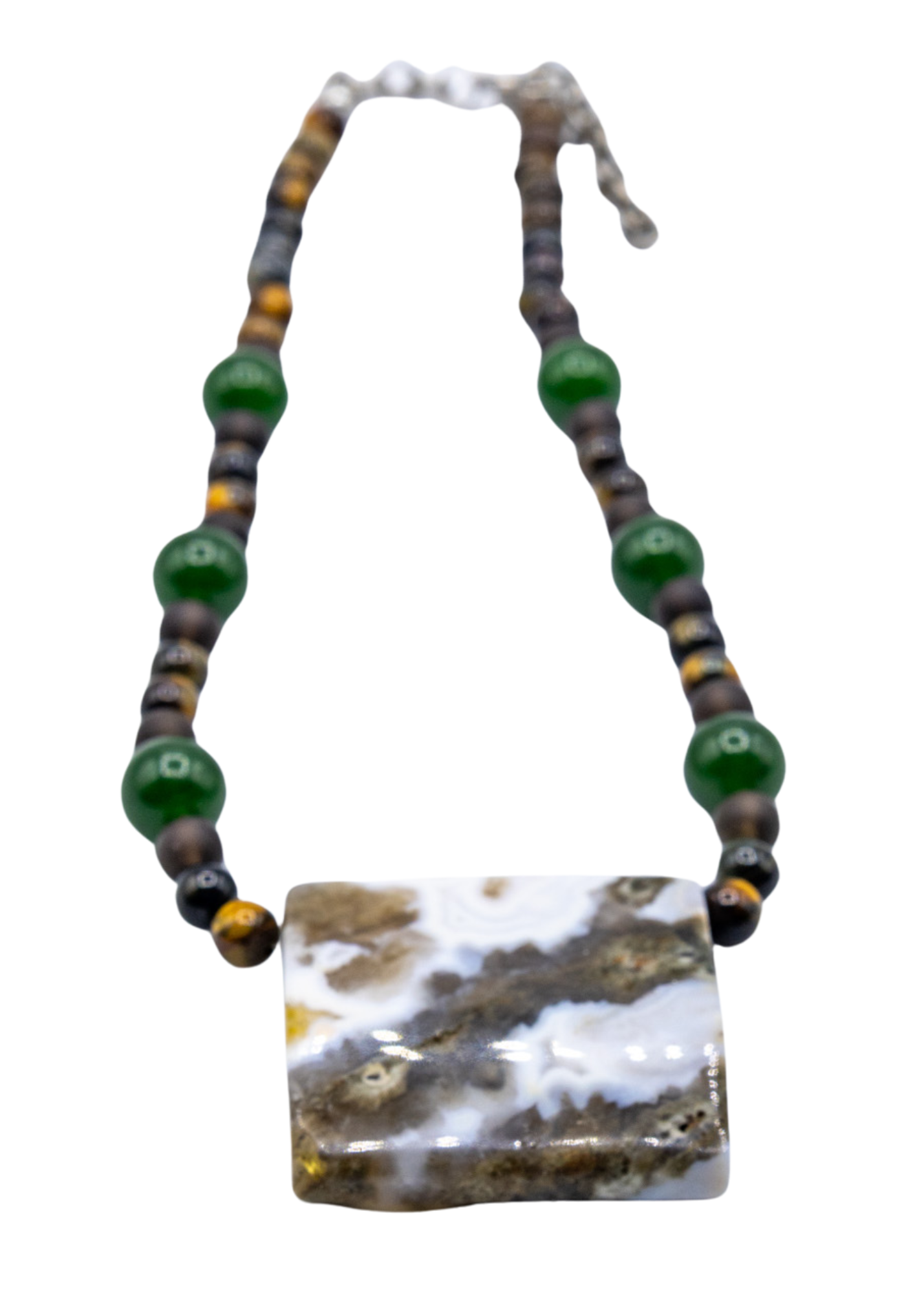 Ocean Jasper Hand Beaded Necklace top