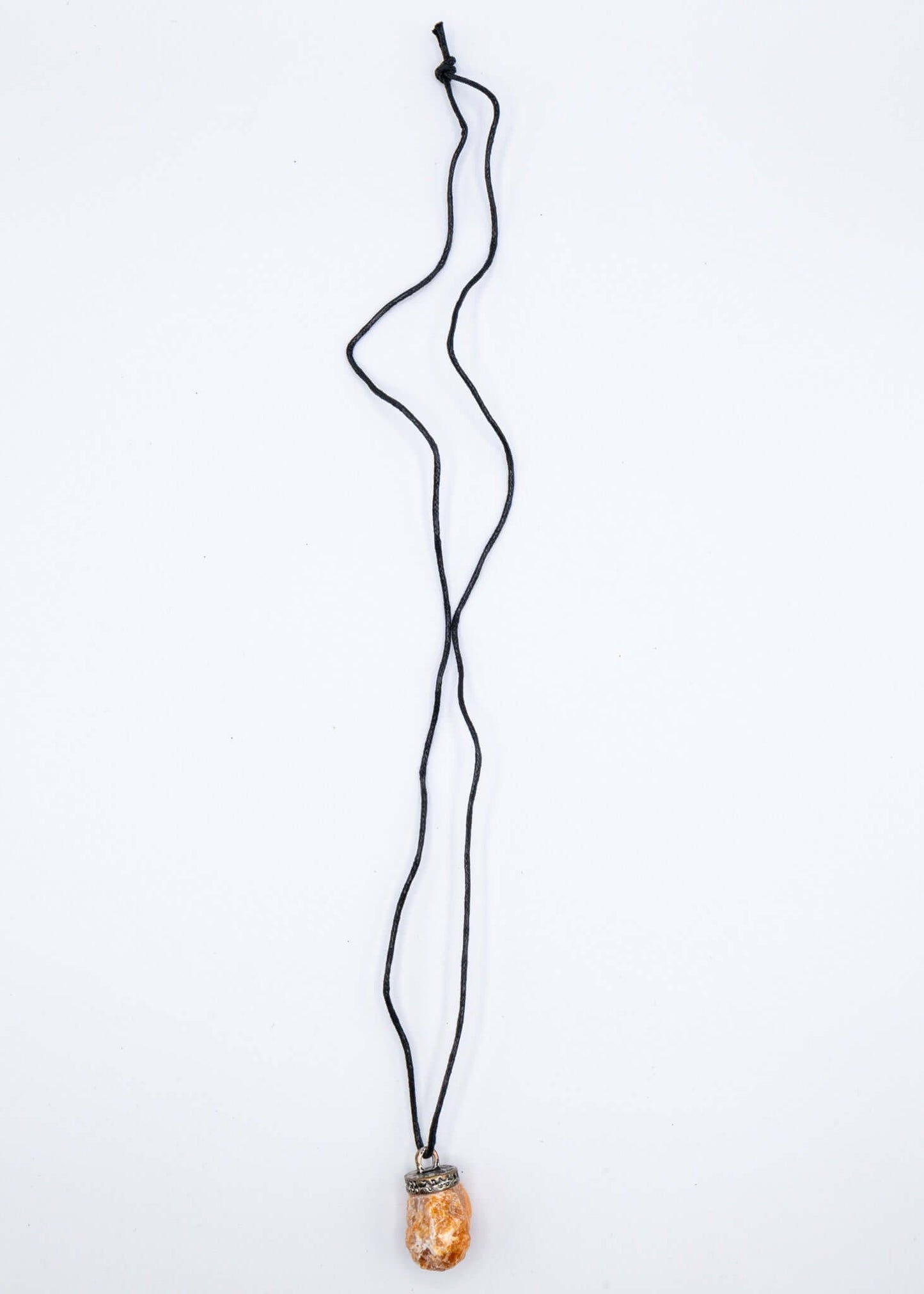 Orange Calcite Crystal Necklace