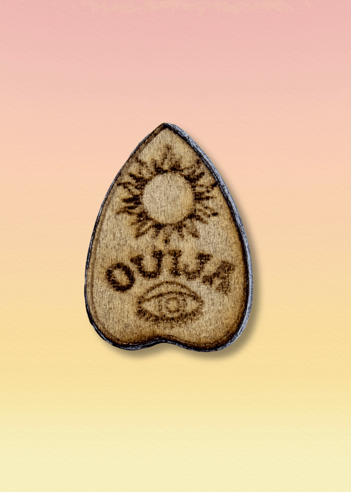 ouija planchette wooden earring