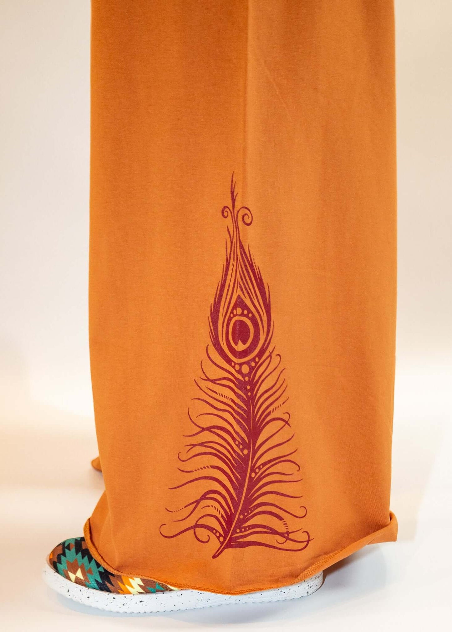 Peacock Feathers Flowy Pants