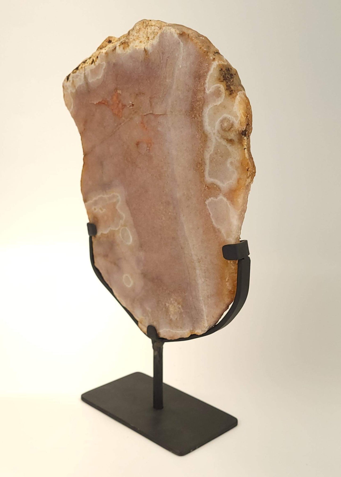 Pink Amethyst Slab on Metal Stand