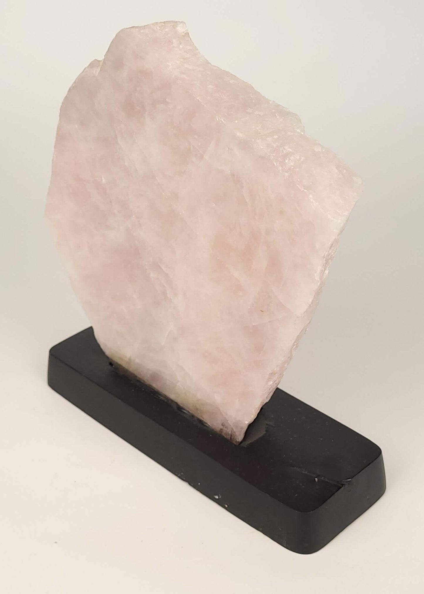 Polished Rose Quartz Specimen On Stand