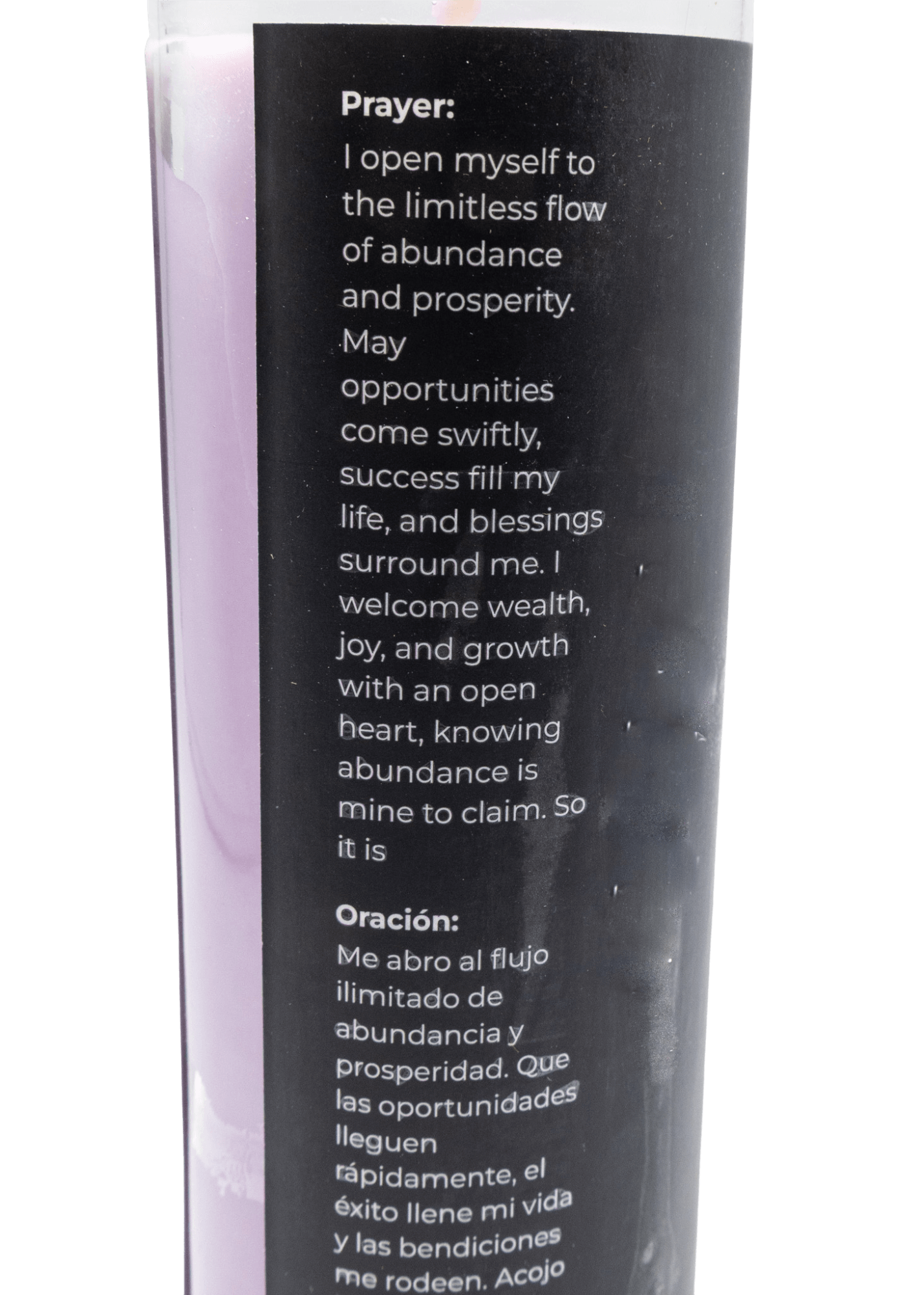 Prosperity 7 Day Spell Candle side