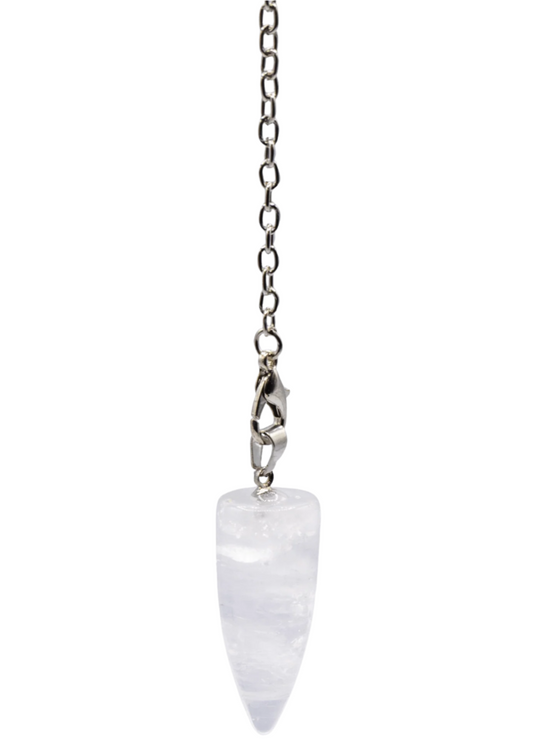 quartz crystal tear drop pendulum