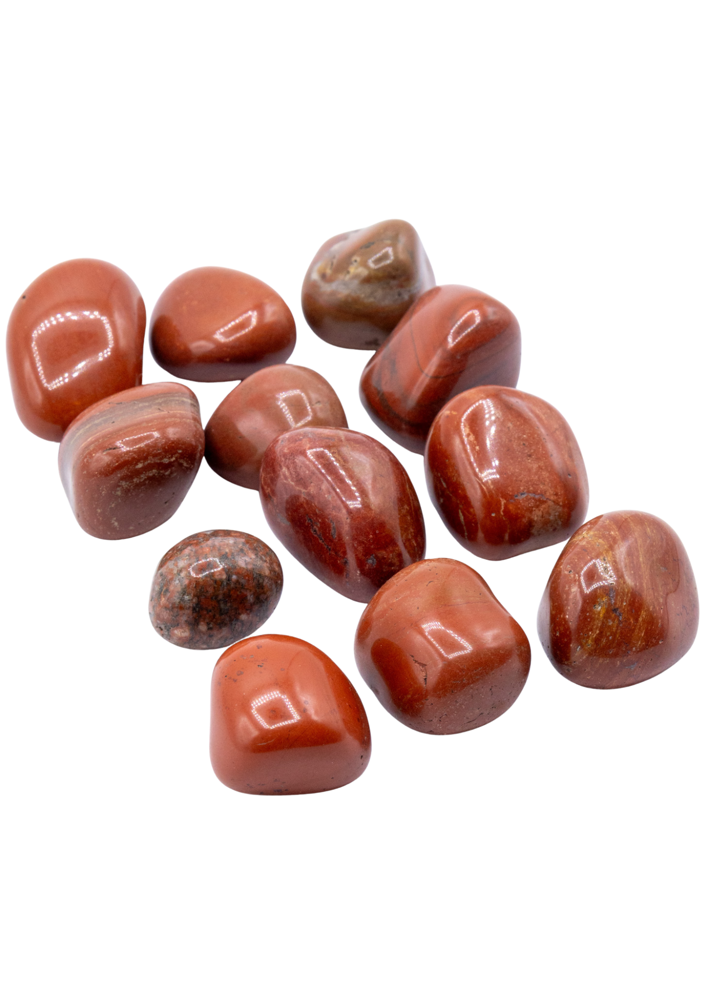 Red Jasper Tumbled Stone angle