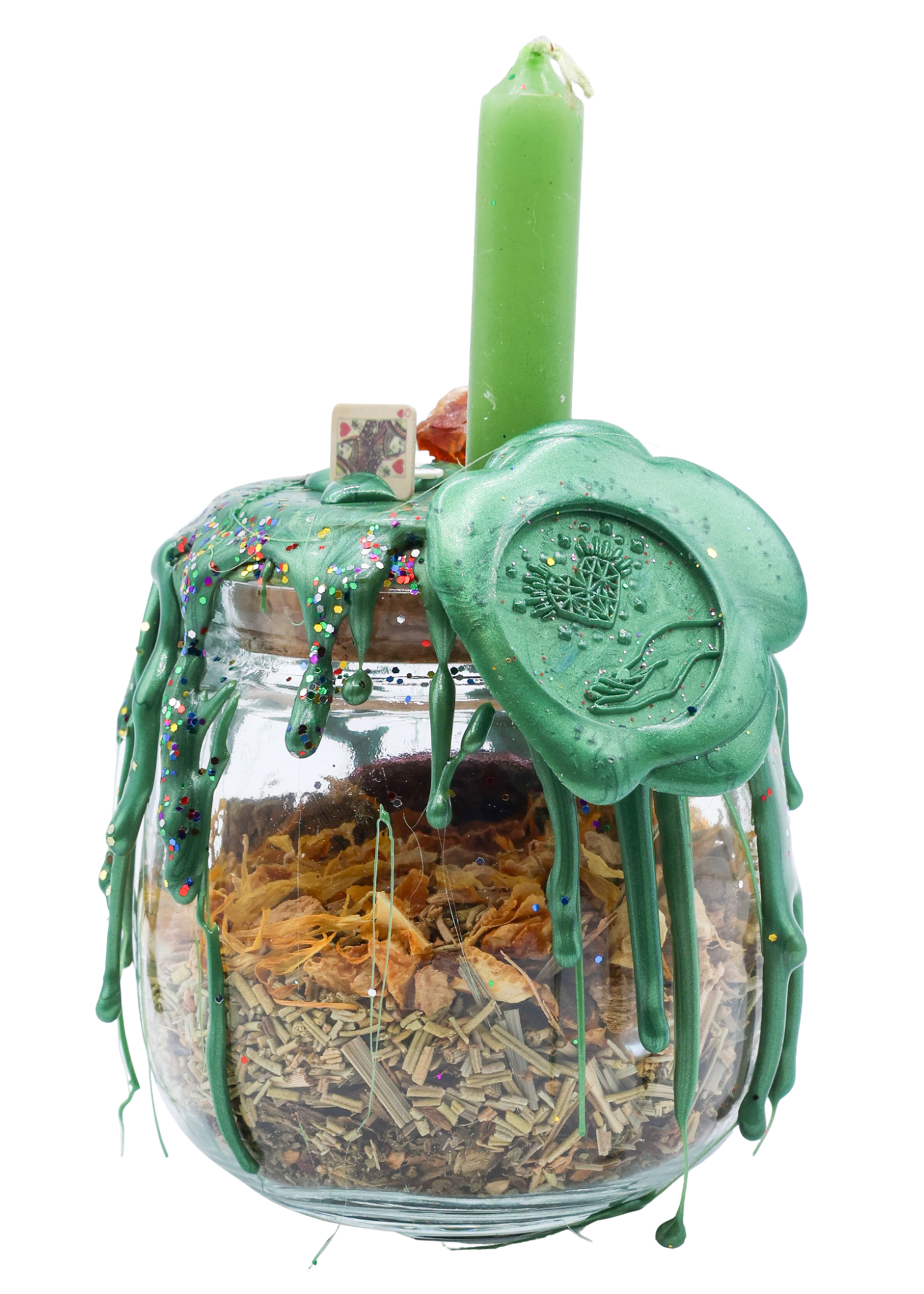 Rich AF Money Drawing Spell Jar no background