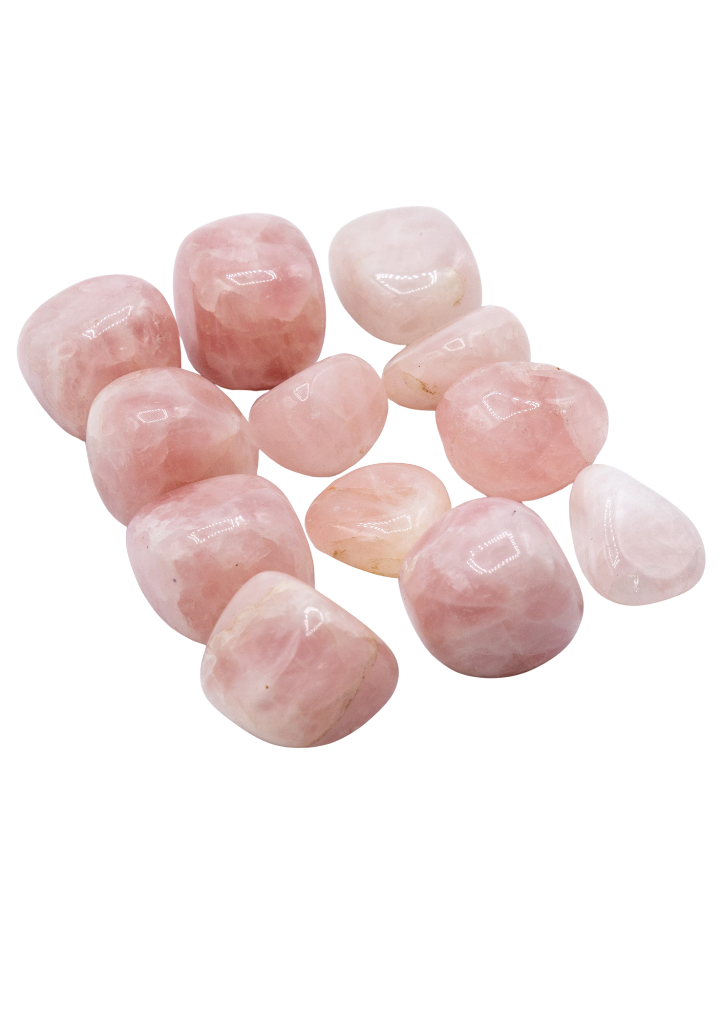 Rose Quartz Tumbled Stone angle