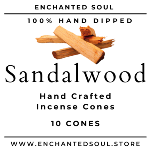 sandalwood incense cone label