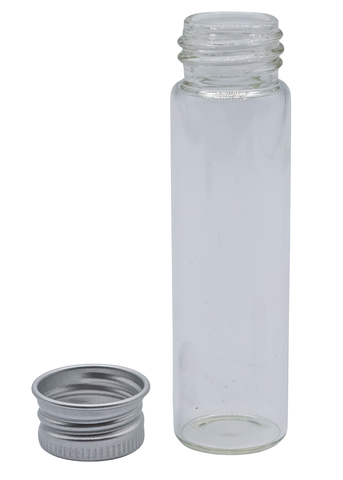 Small Glass Jar With Metal Lid lid off