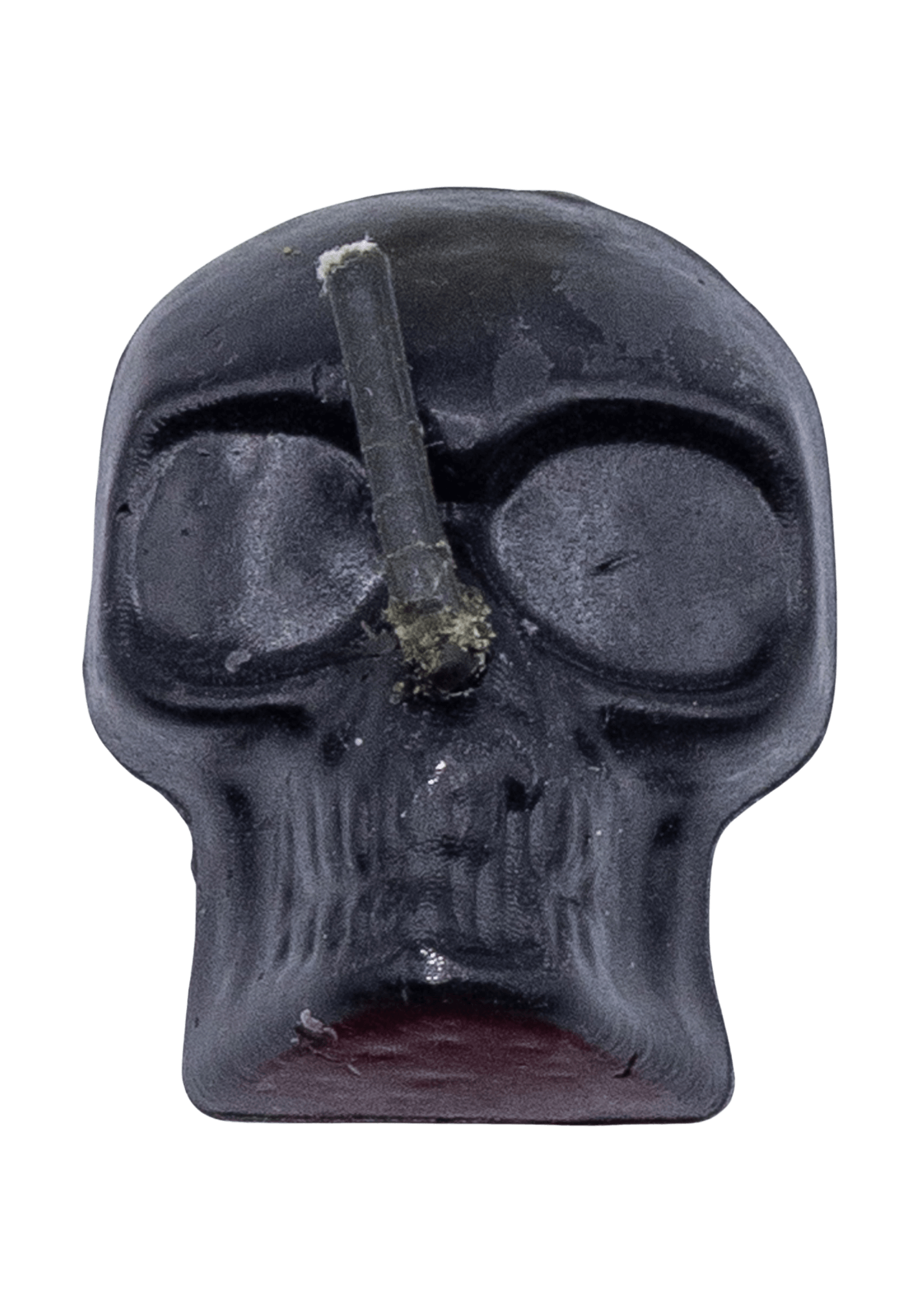 black mini skull tea light candle