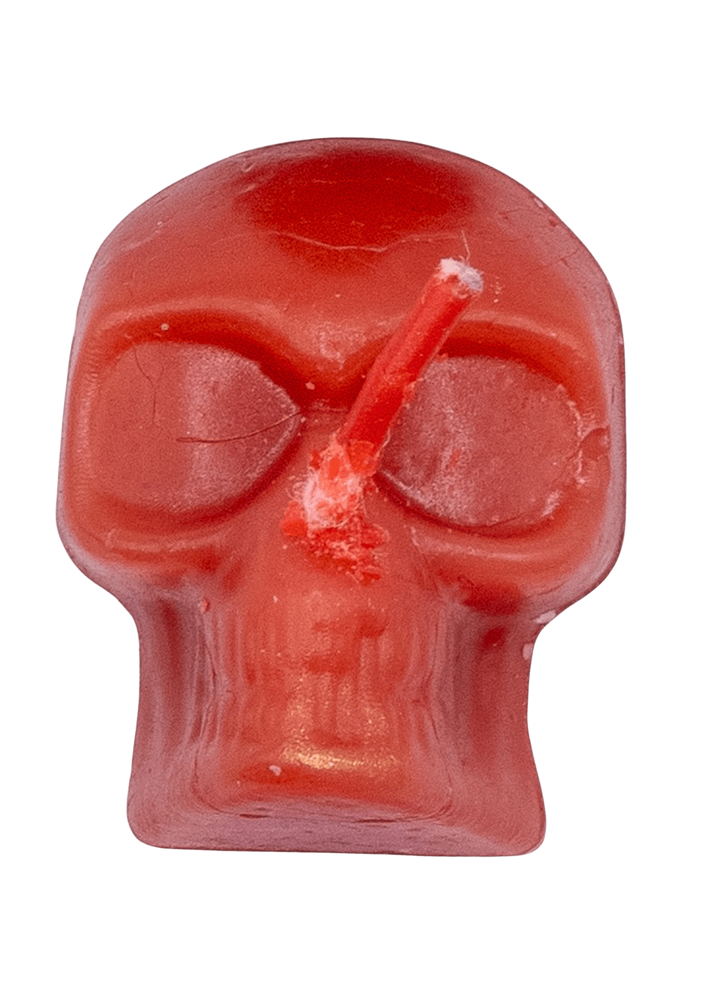 red mini skull tea light