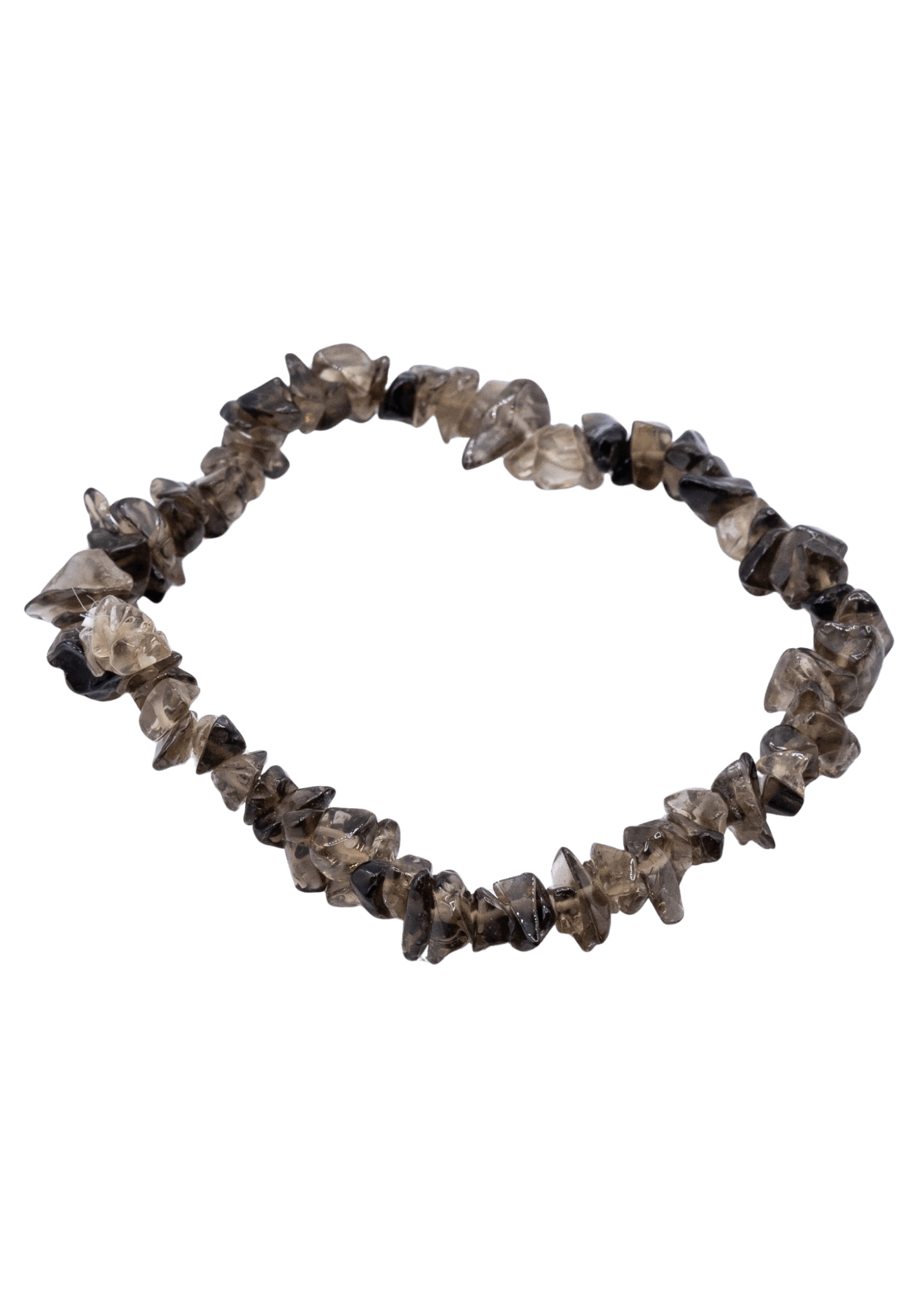 Smokey Quartz Chip Stretch Bracelet angle