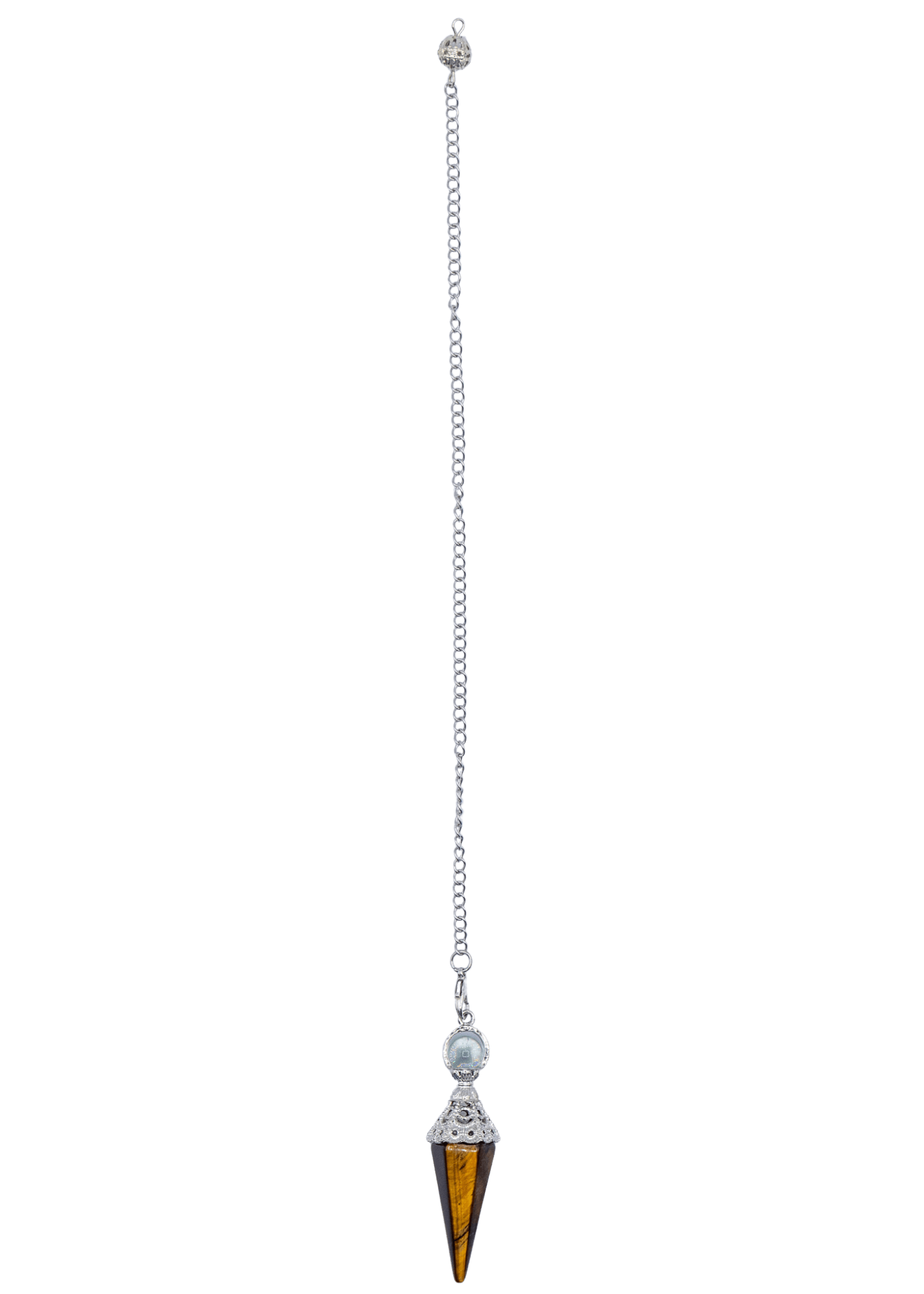 Ornate Tigers Eye Crystal Pendulum