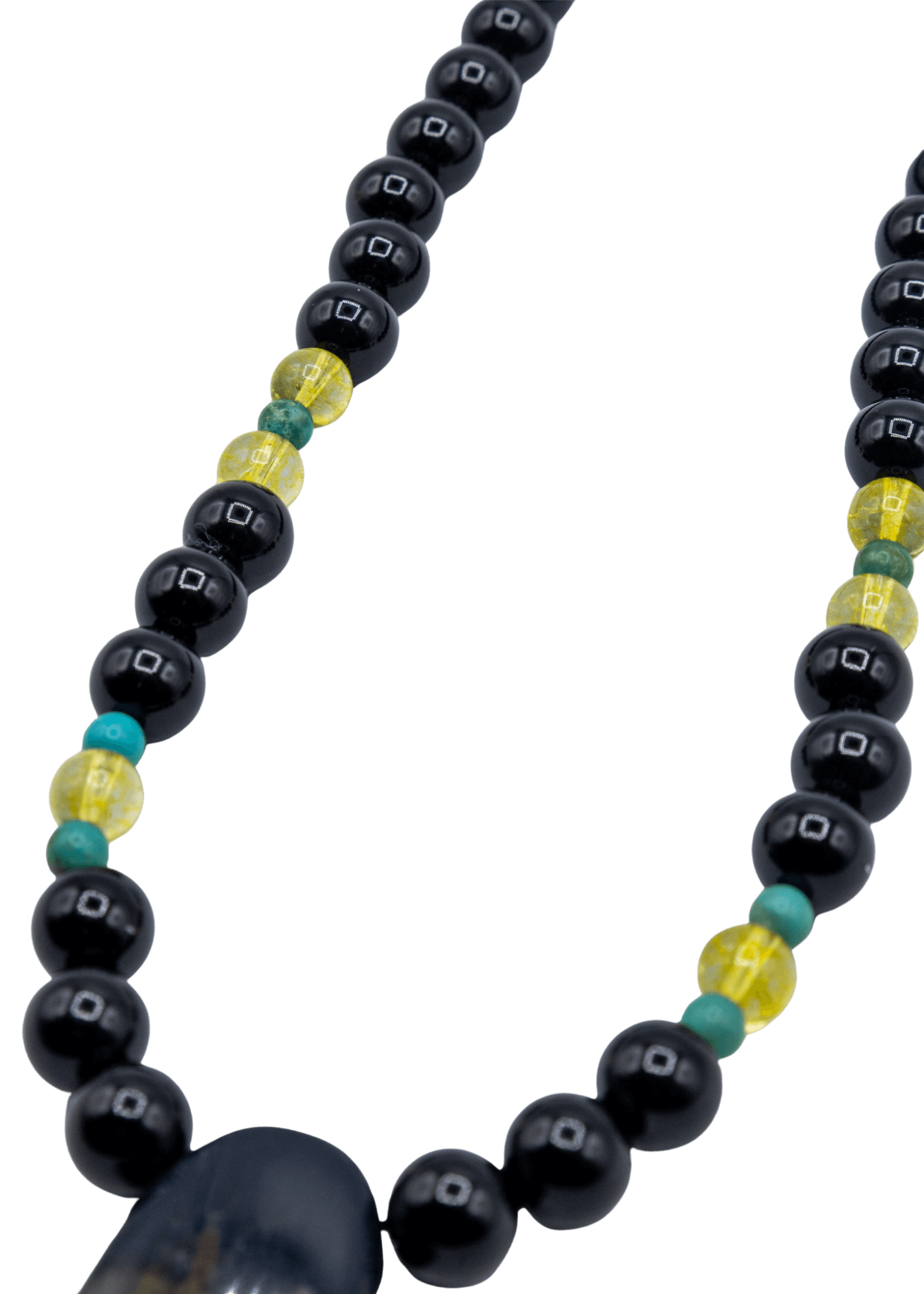 Tricolor Tigers Eye Hand Beaded Necklace beads