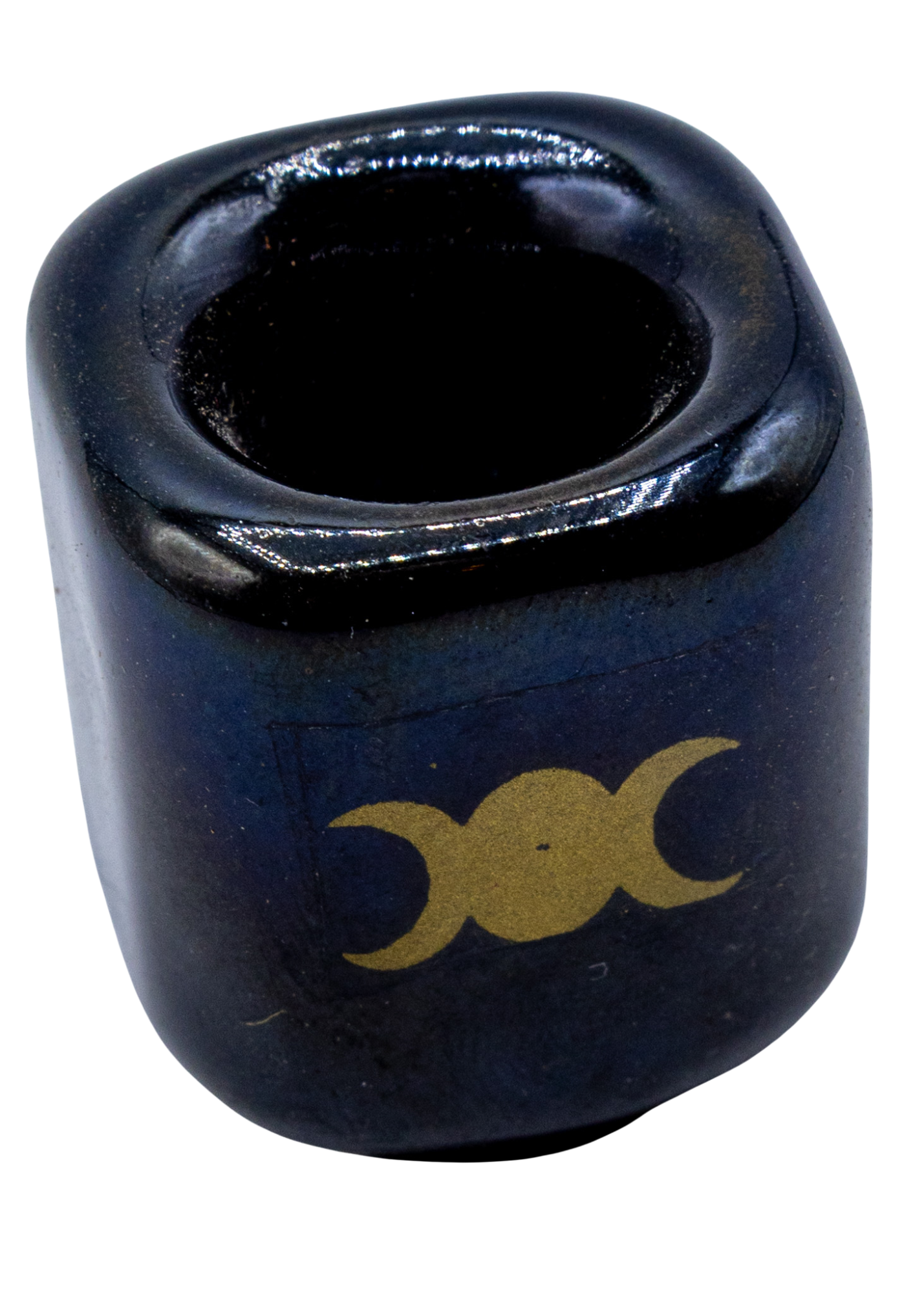 triple moon chime candle holder angle