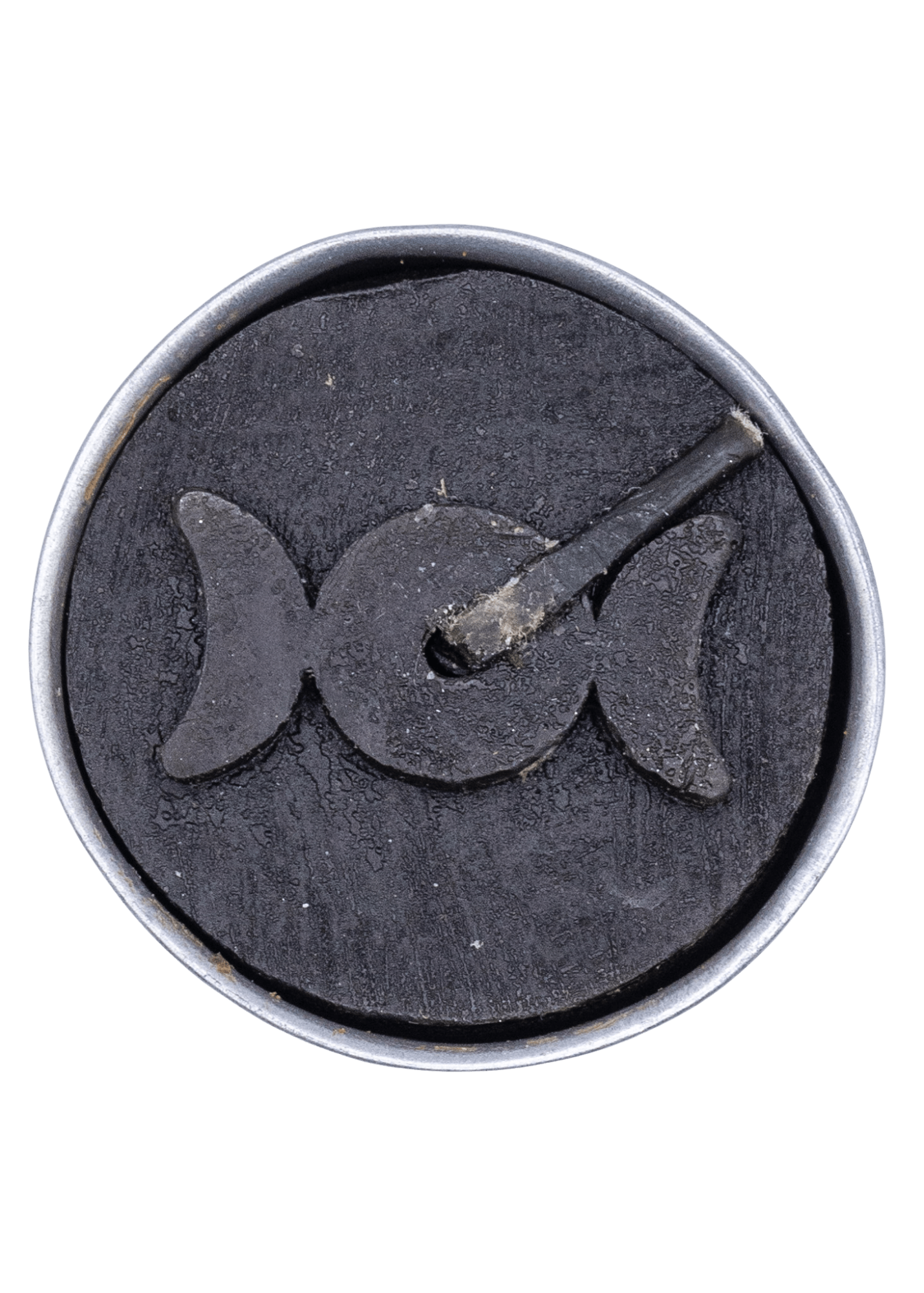 triple moon tea light candle black