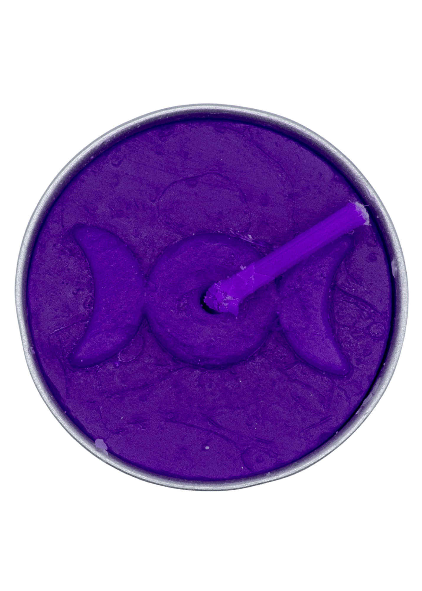 triple moon tea light candle purple
