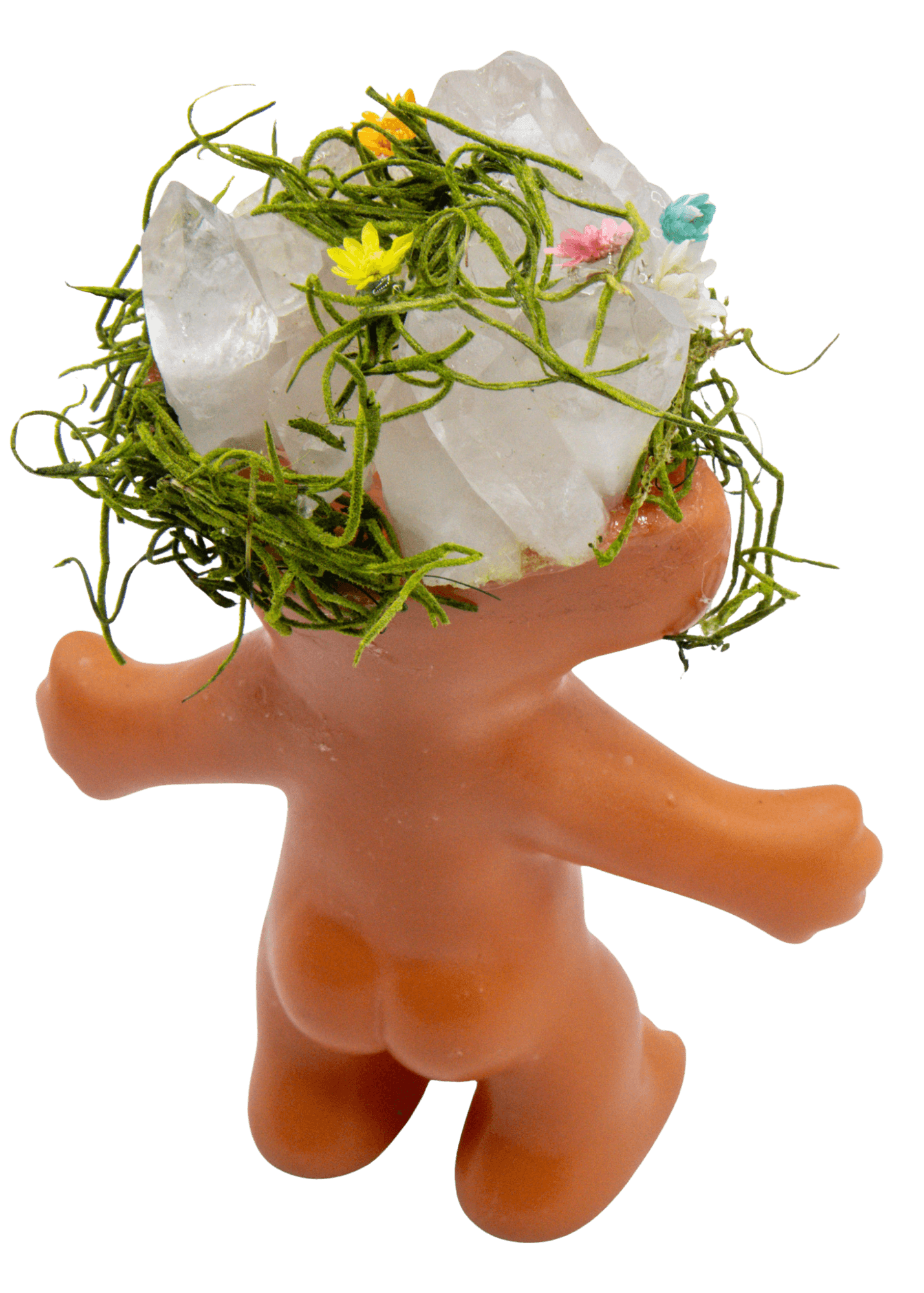 Arkansas Crystal Troll Doll Crystal Sculpture back top right