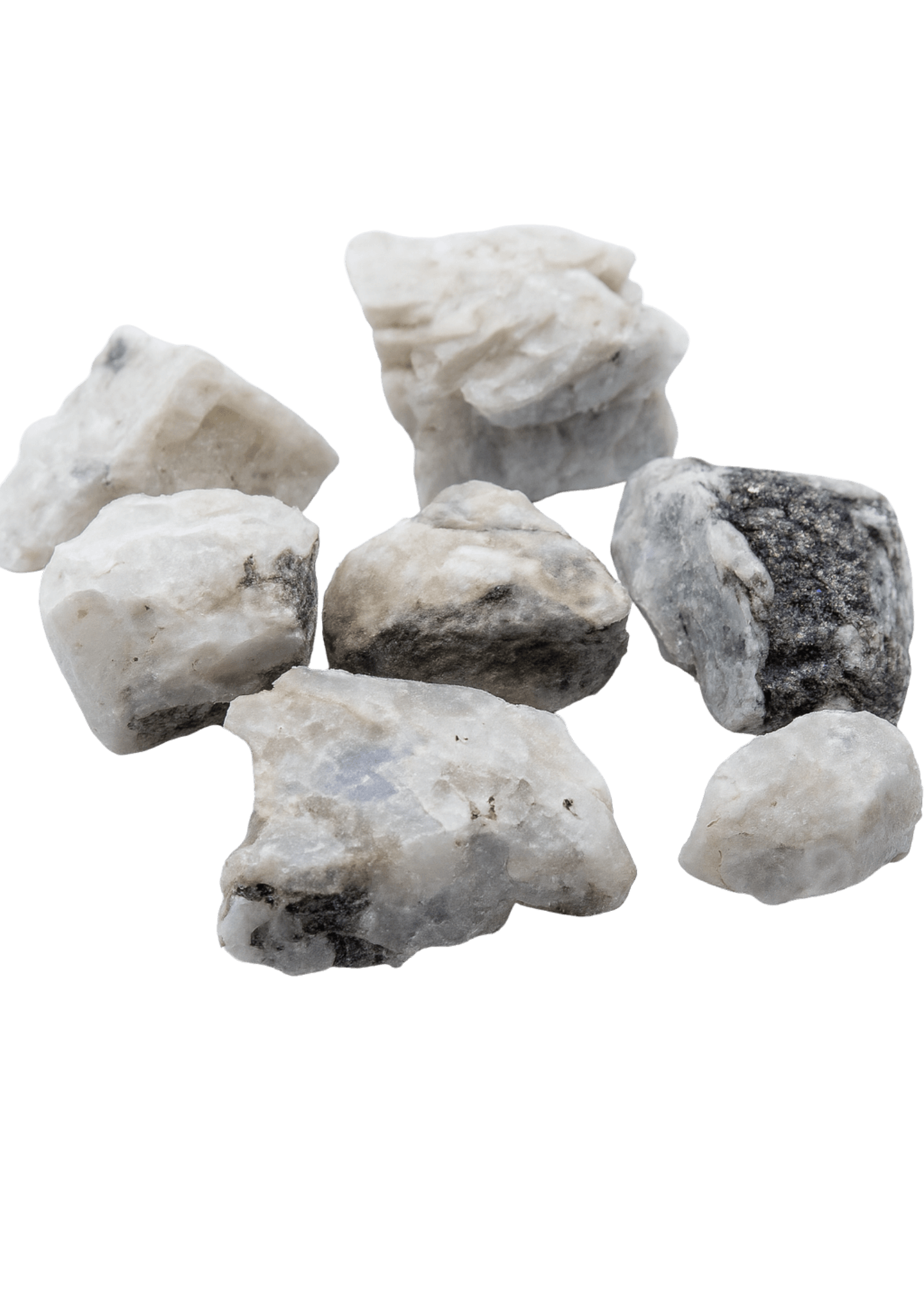 White Moonstone Rough Crystals