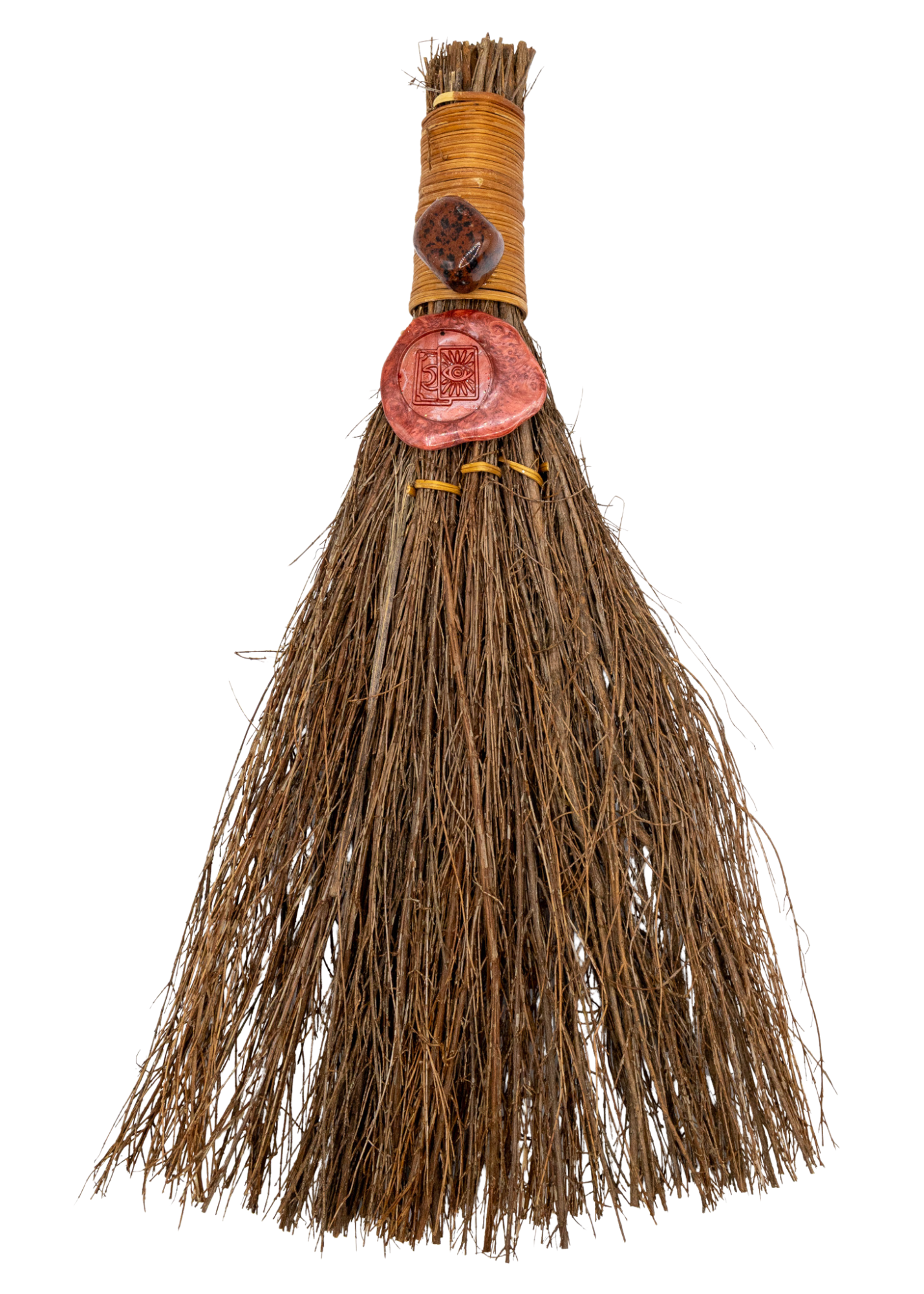 12" Mahogany Obsidian Cinnamon Witch's Broom