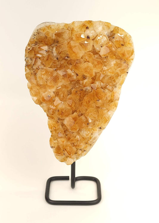 Polished Citrine Cluster Metal Stand (HTA)