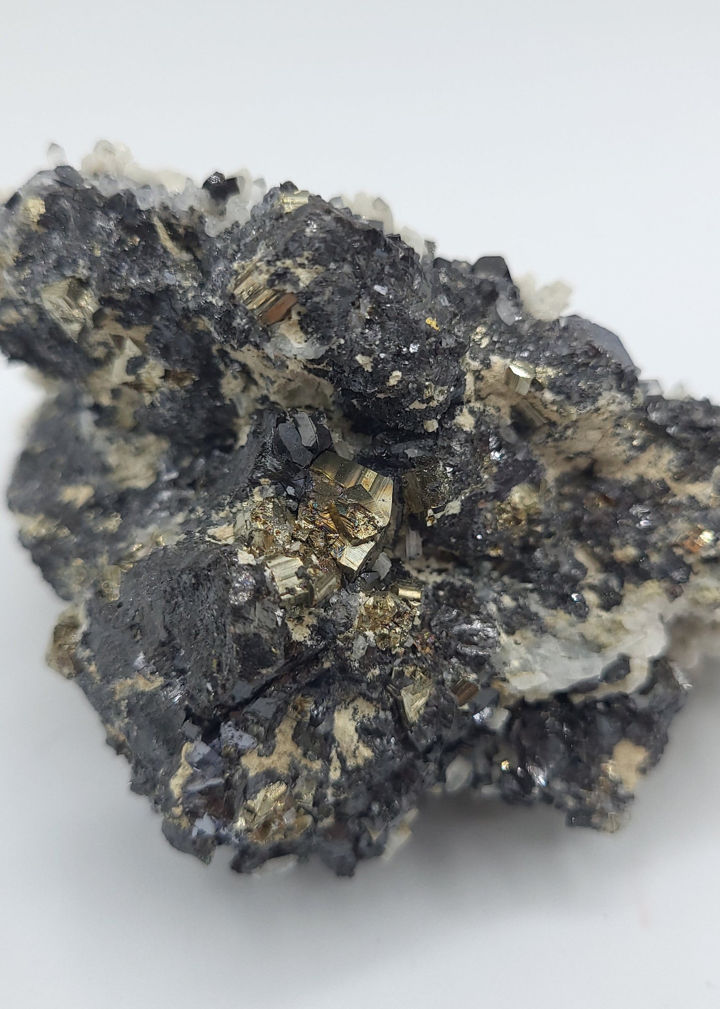 Galena Pyrite Quartz Calcite Specimen Bulgaria