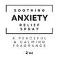 anxiety relief room spray label