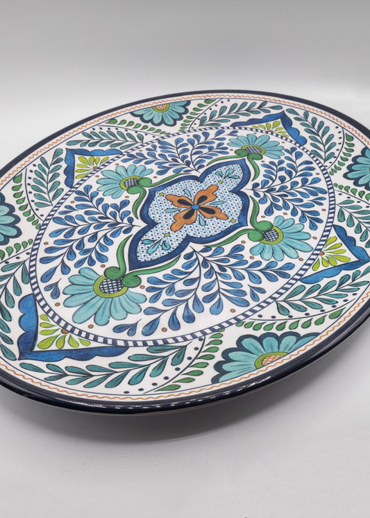 Oval Platter with Boho Inspired Design