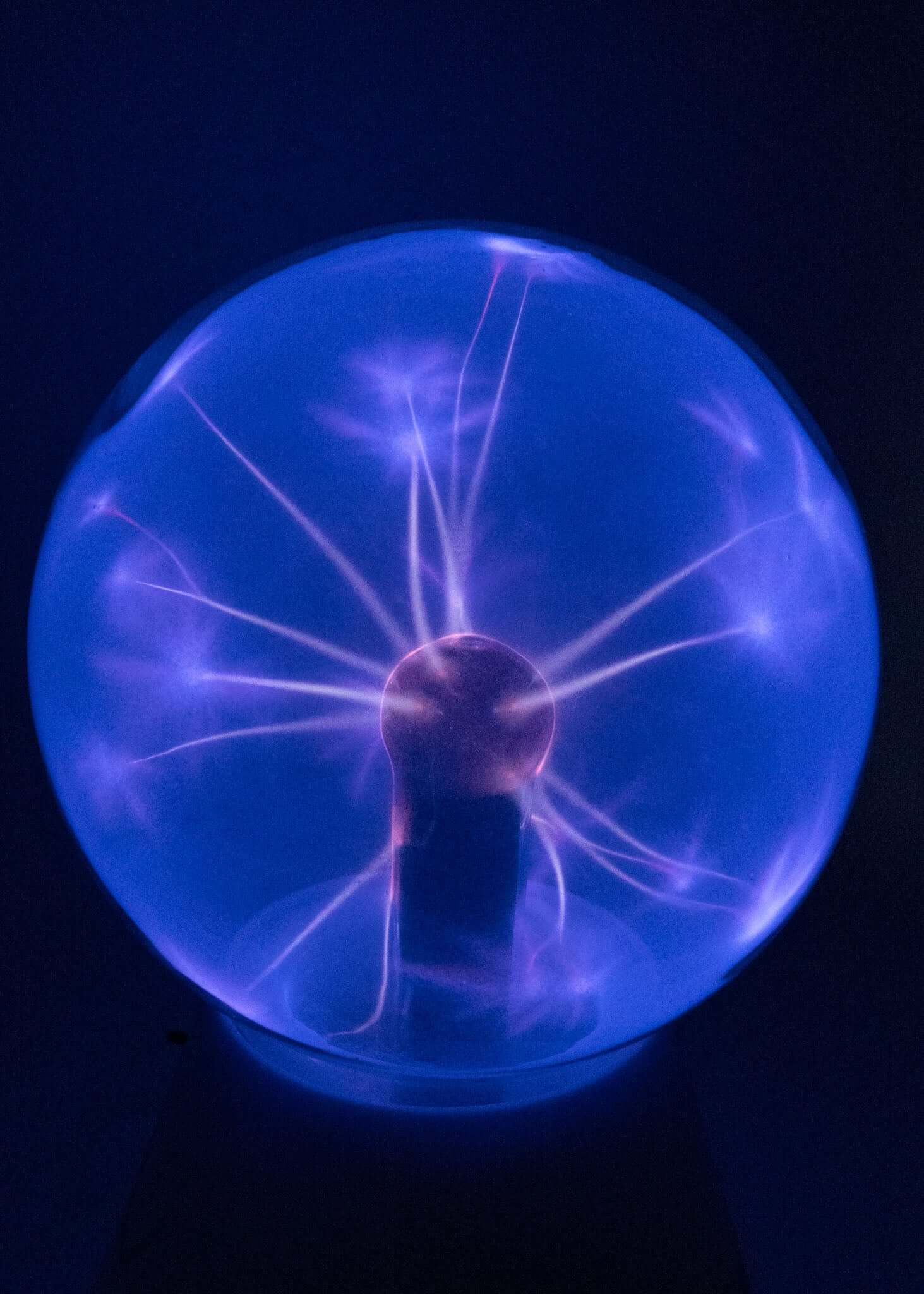 Blue Plasma Ball Lamp