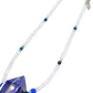 Lapis Lazuli Crystal Point Hand-Beaded Necklace beads