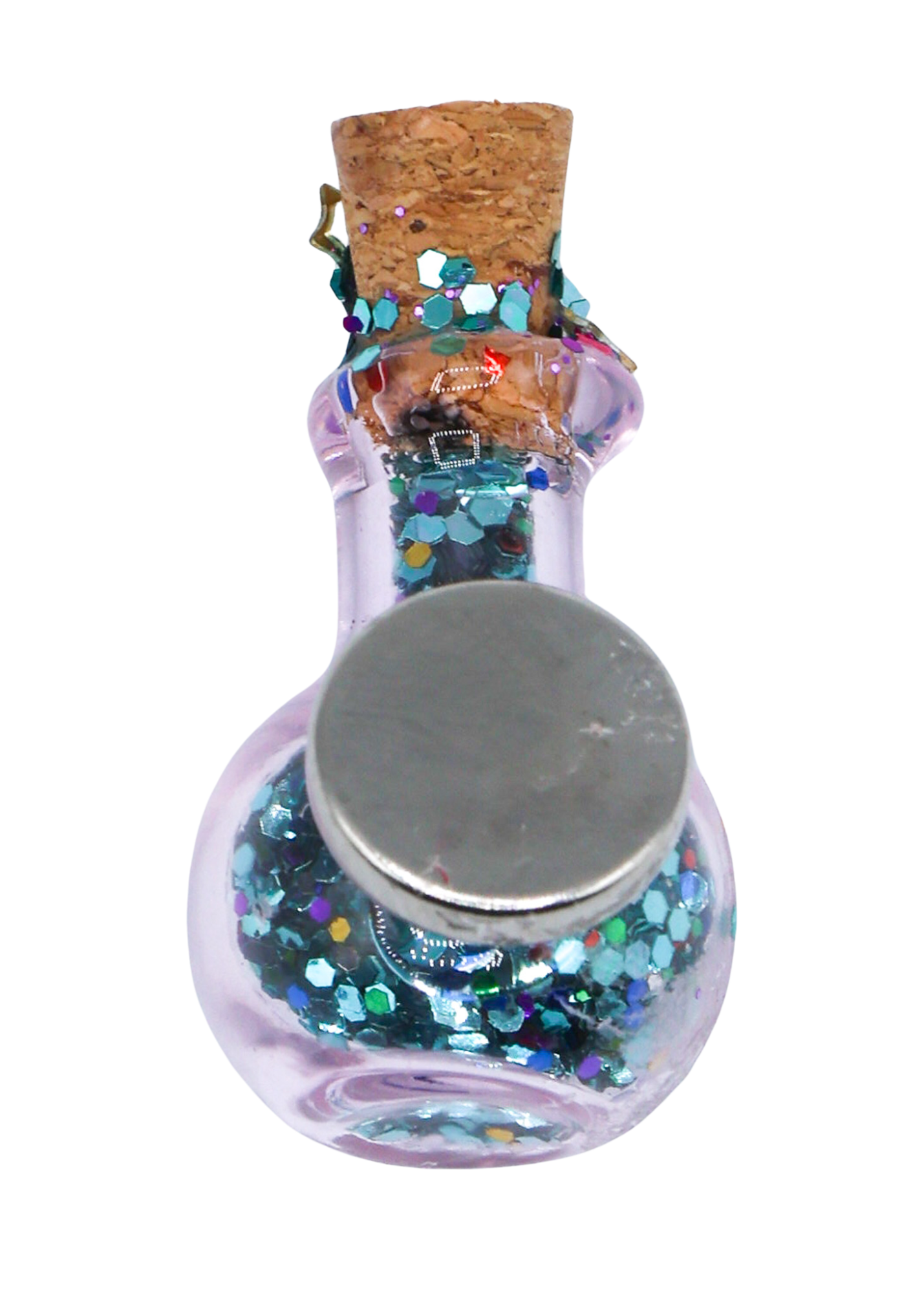 Glittery Fairy Spell Jar Magnet back