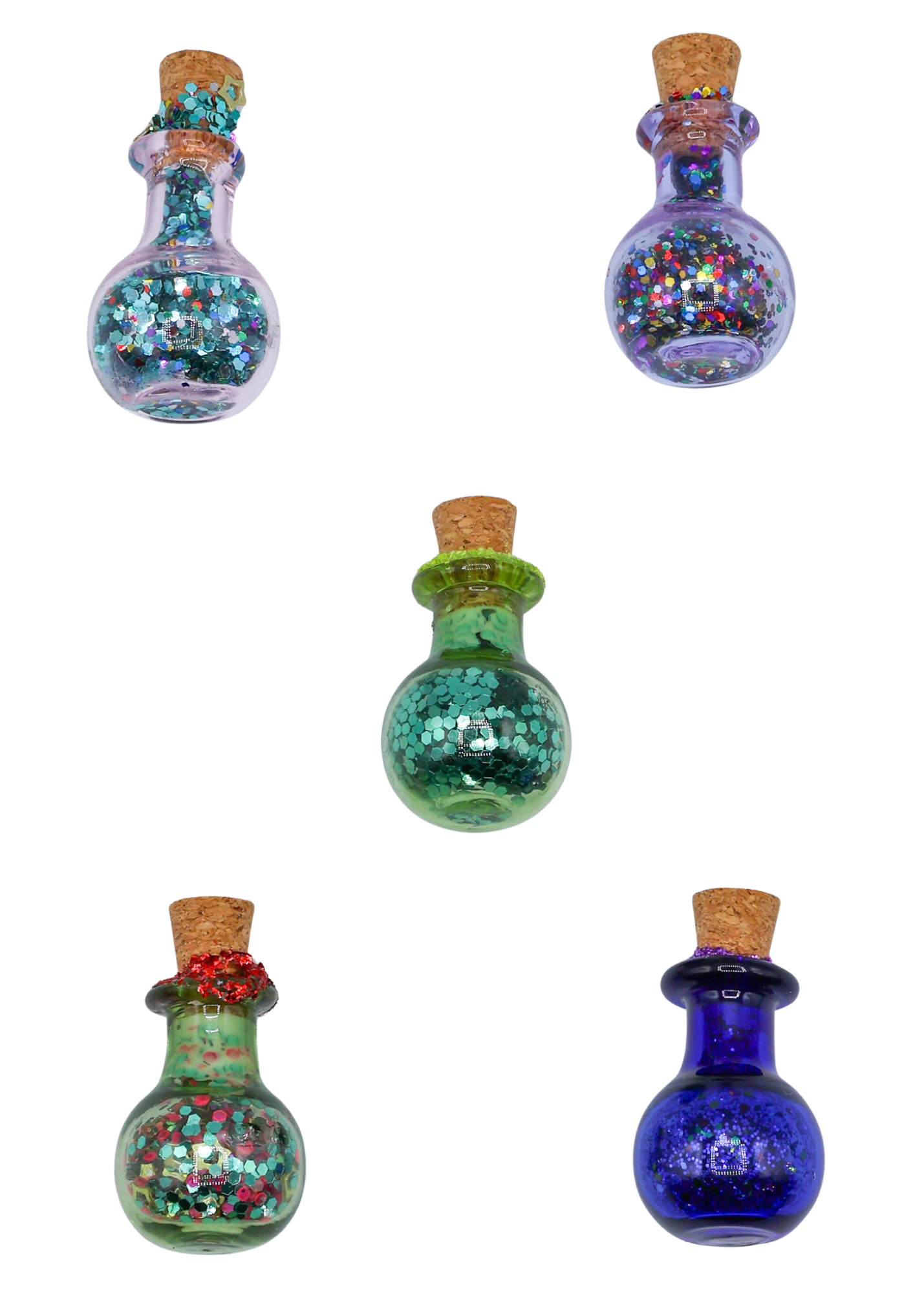 Glittery Fairy Spell Jar Magnet group