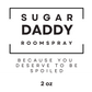 sugar daddy room spray label