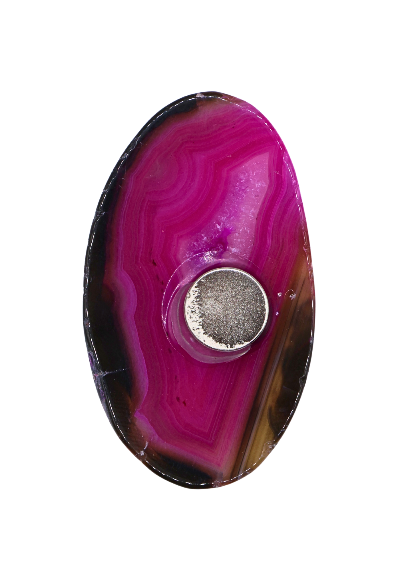 Agate Slice Crystal Fridge Magnet back