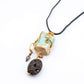 Amazonite, Lava Stone, & Smokey Quartz Crystal Necklace