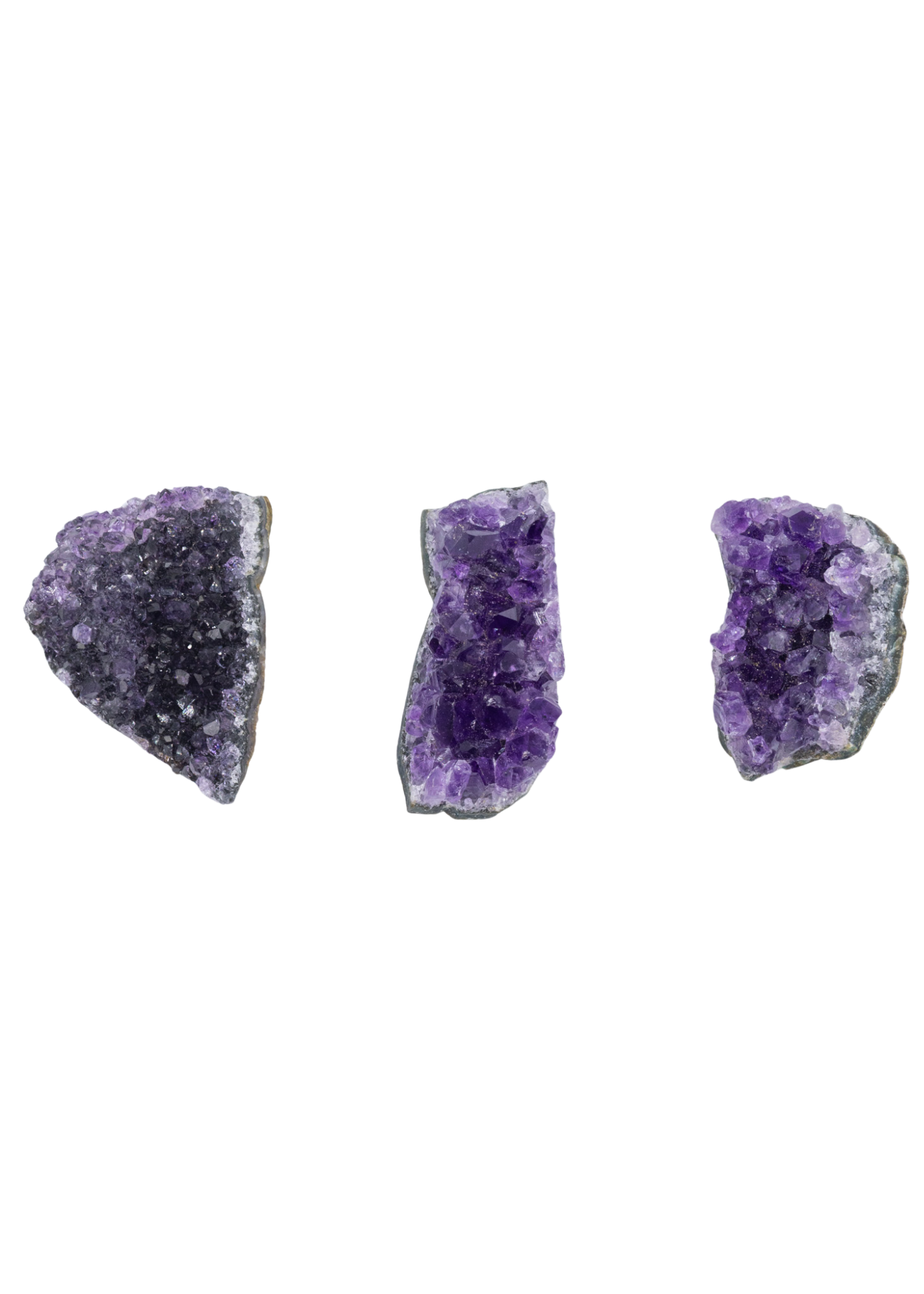 amethyst crystal cluster refrigerator magnet group