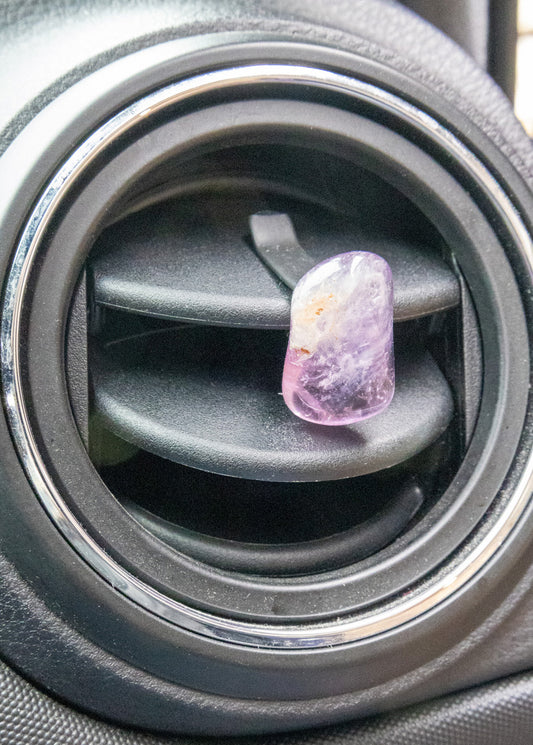 Amethyst Crystal Car Vent Clip